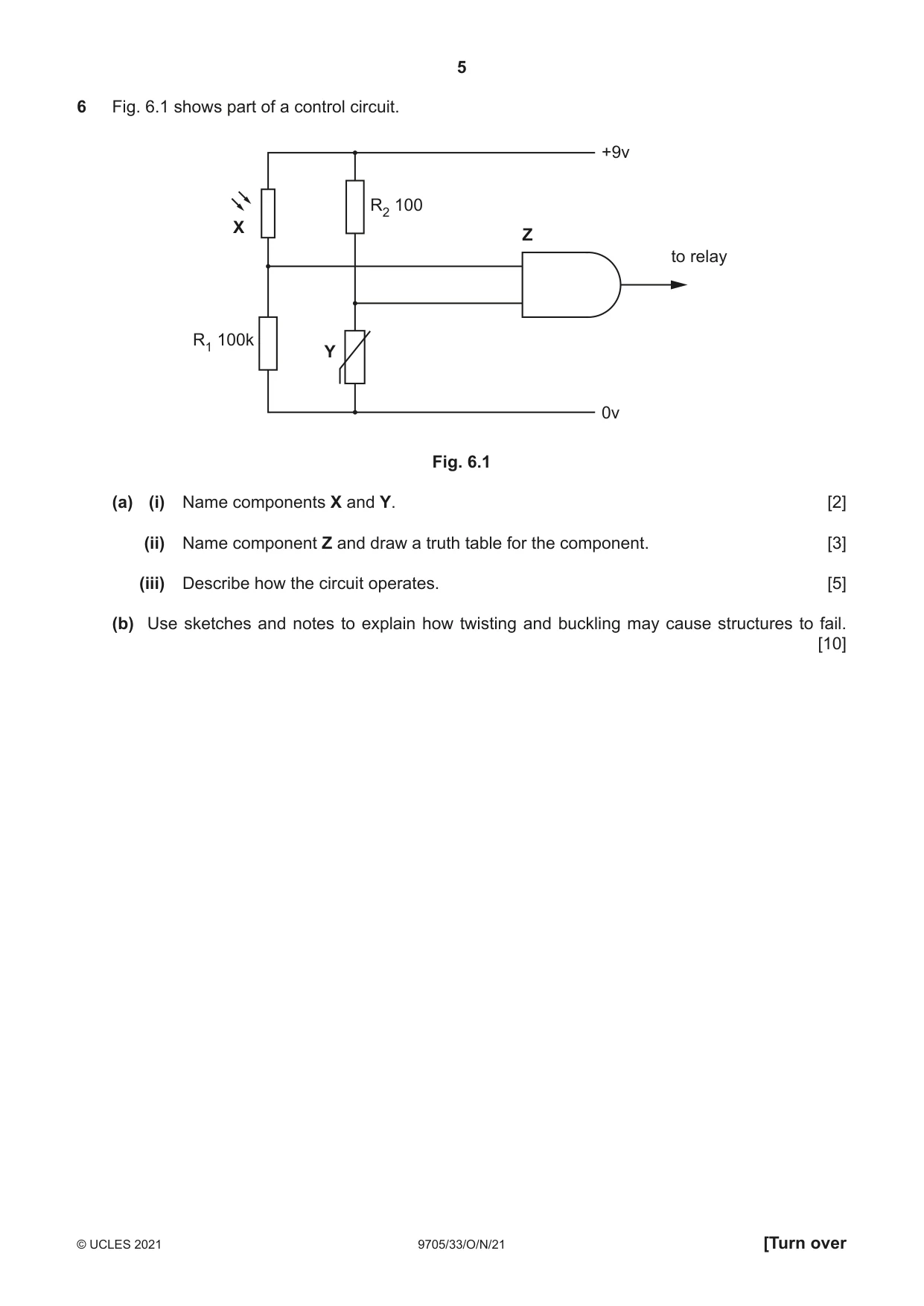 Cambridge A Level Design and Technology 9705 2021 Oct/Nov Paper 3 · Variant 3 question paper, page 5 of 12