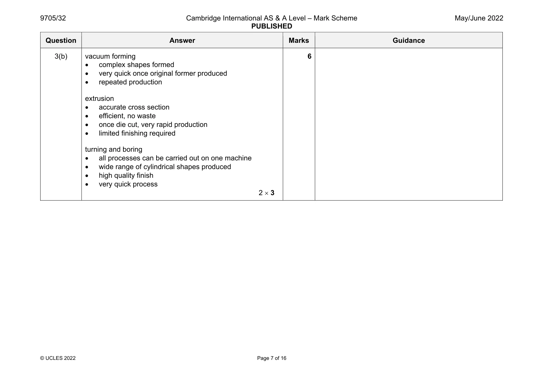 Mark scheme, page 7 of 16