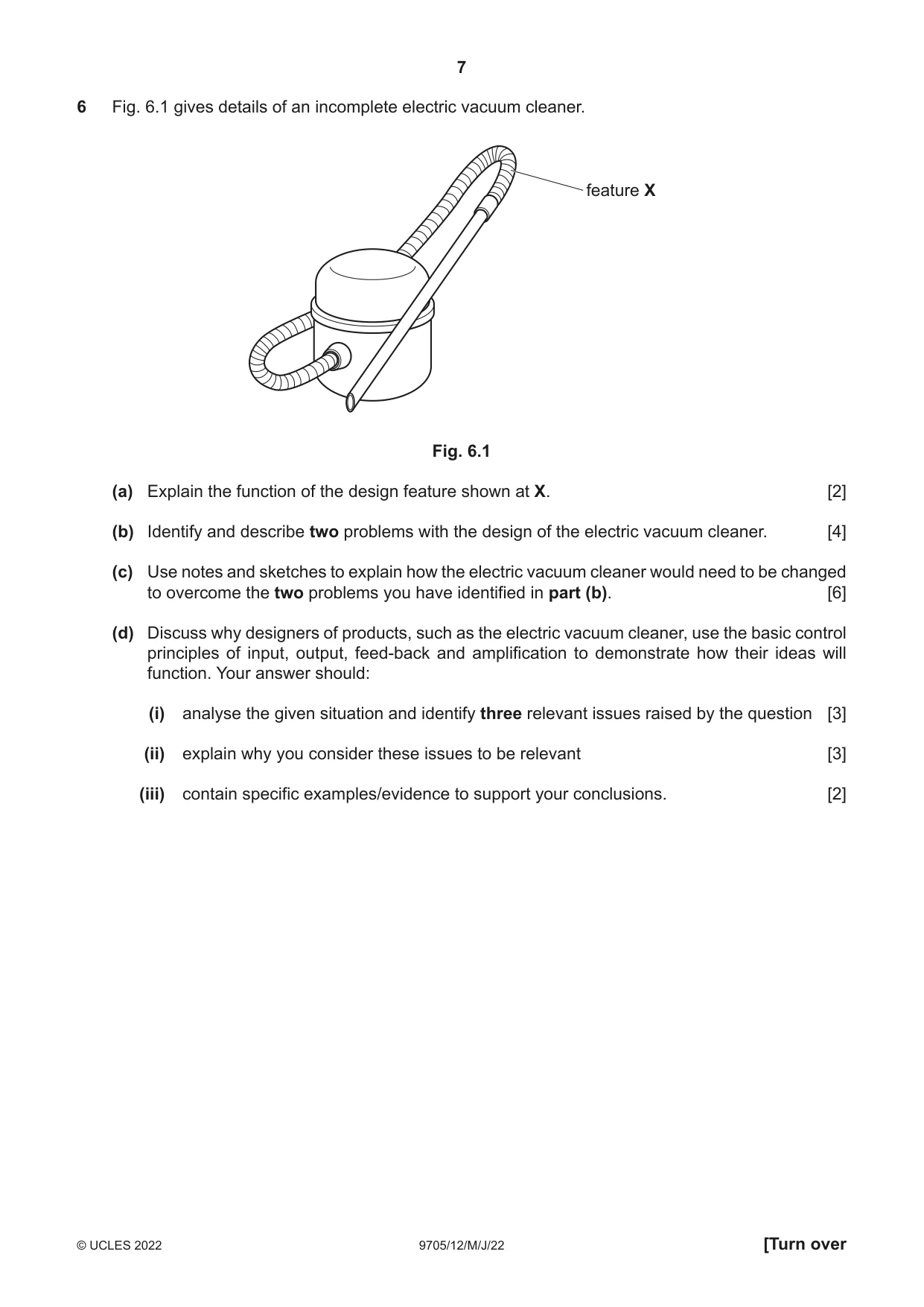 Cambridge A Level Design and Technology 9705 2022 May/June Paper 1 · Variant 2 question paper, page 7 of 12