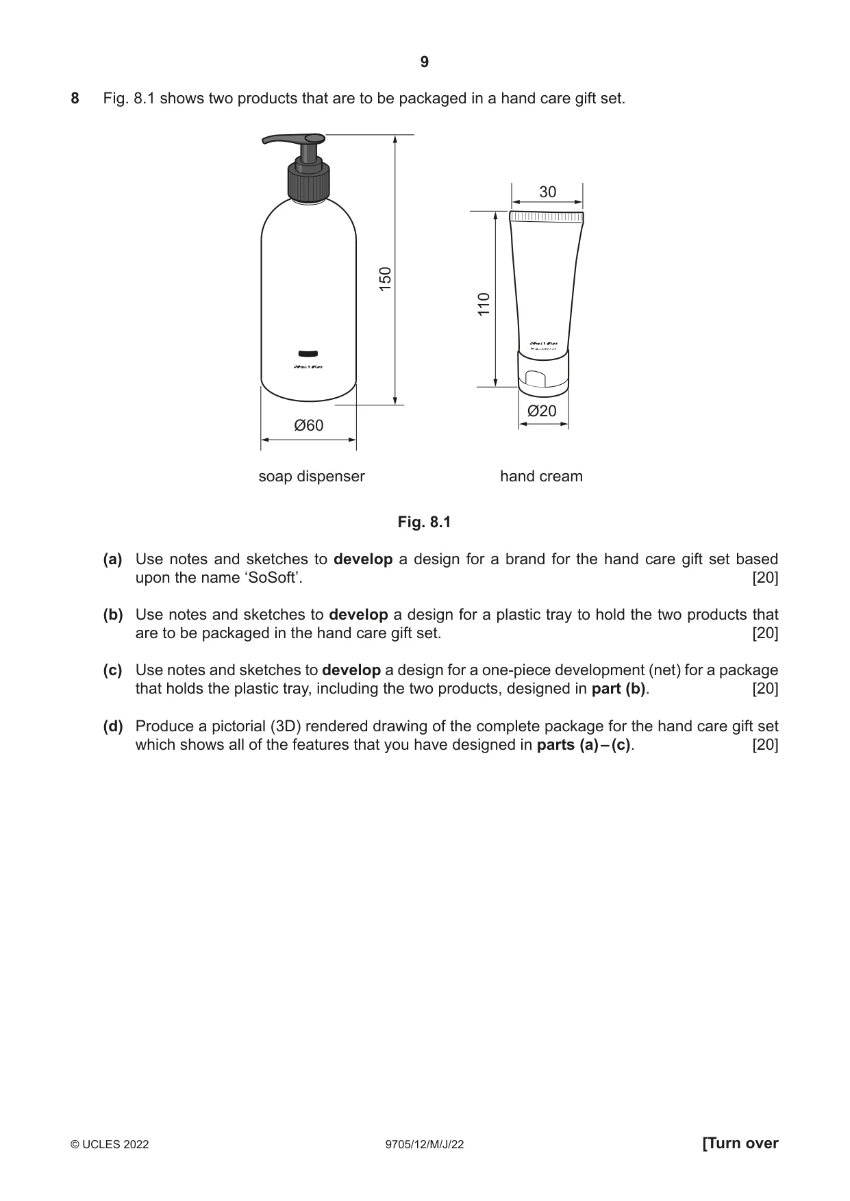 Cambridge A Level Design and Technology 9705 2022 May/June Paper 1 · Variant 2 question paper, page 9 of 12
