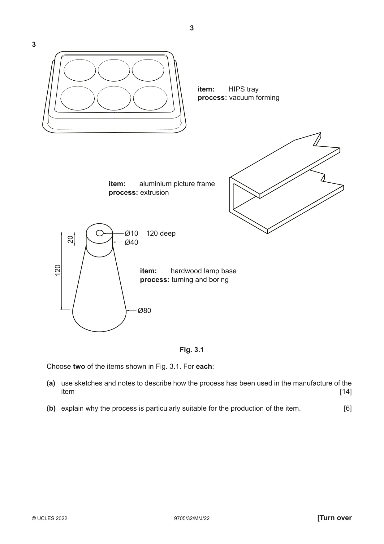 Cambridge A Level Design and Technology 9705 2022 May/June Paper 3 · Variant 2 question paper, page 3 of 8