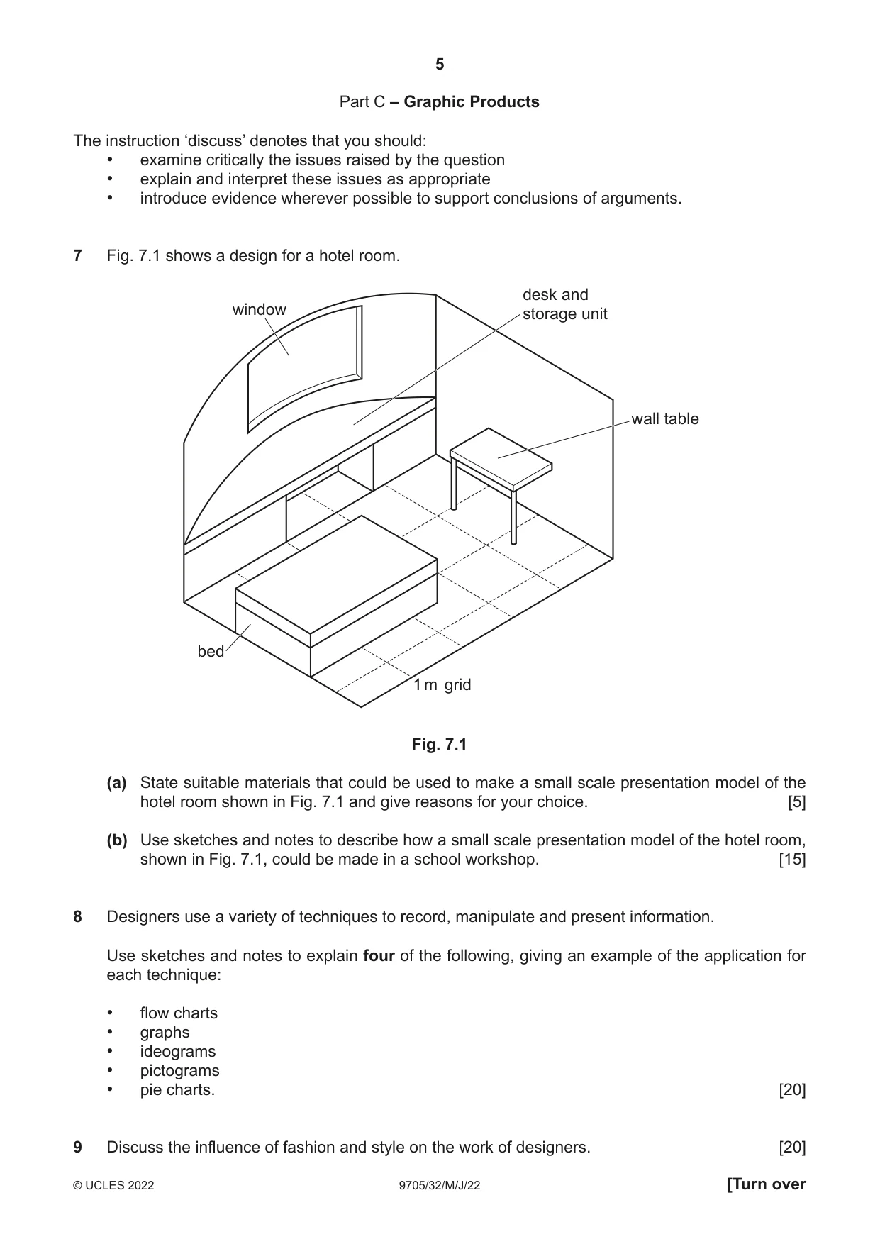 Cambridge A Level Design and Technology 9705 2022 May/June Paper 3 · Variant 2 question paper, page 5 of 8