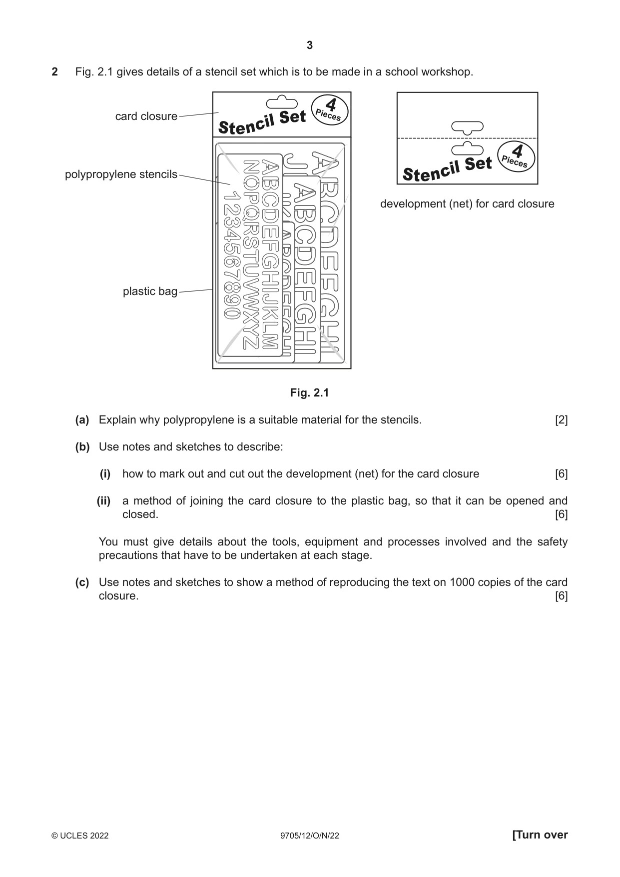 Cambridge A Level Design and Technology 9705 2022 Oct/Nov Paper 1 · Variant 2 question paper, page 3 of 12