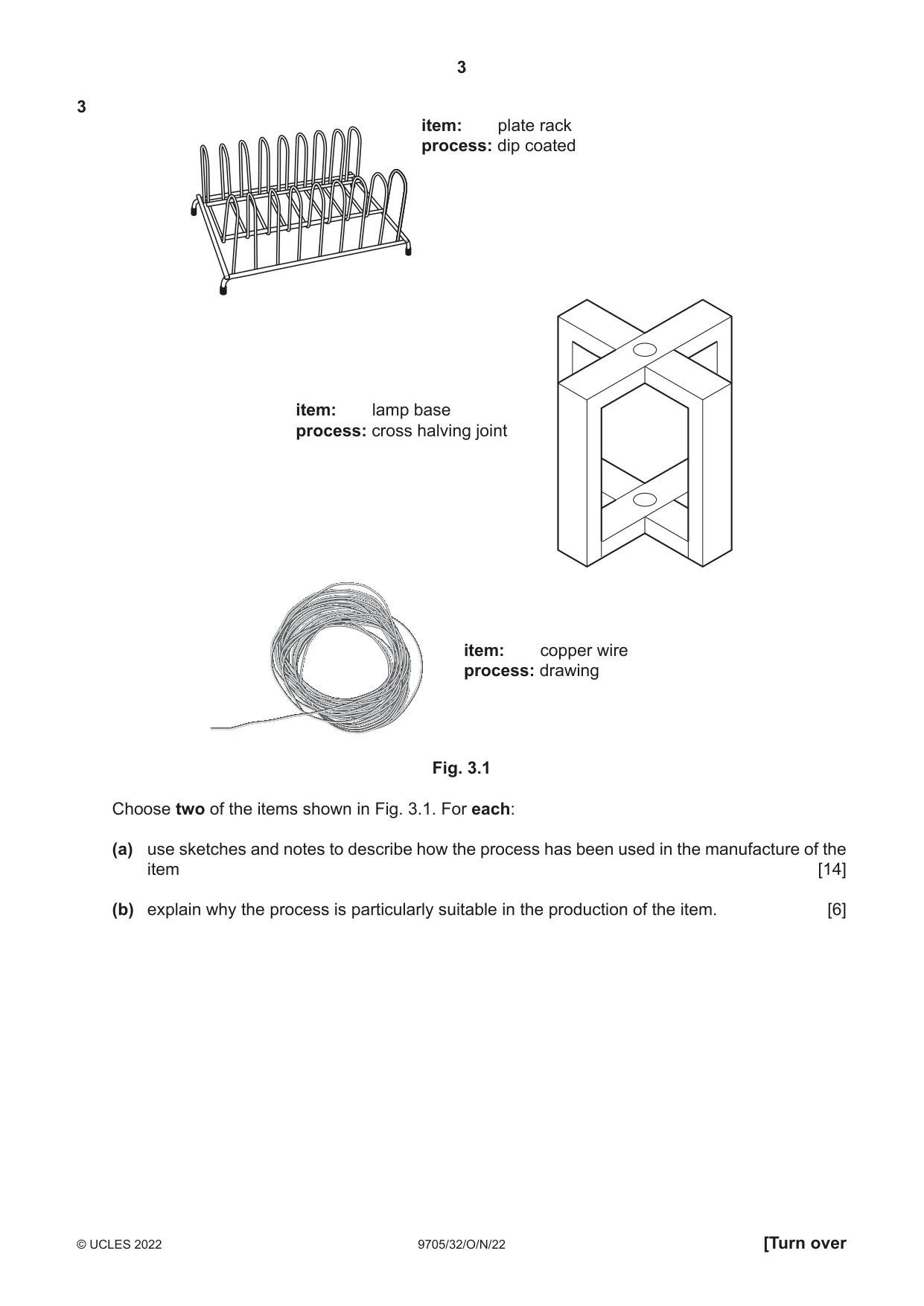 Cambridge A Level Design and Technology 9705 2022 Oct/Nov Paper 3 · Variant 2 question paper, page 3 of 12