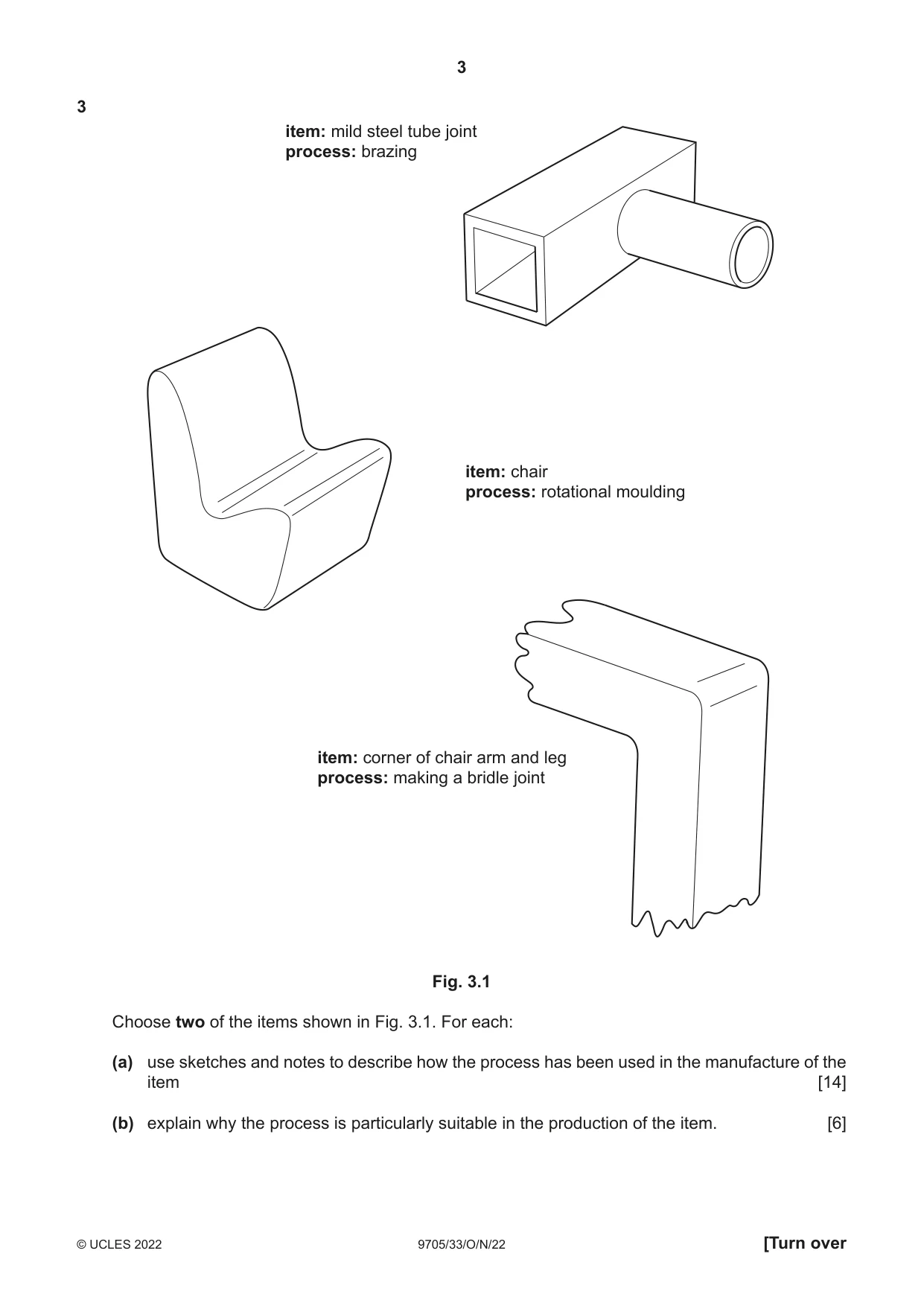 Cambridge A Level Design and Technology 9705 2022 Oct/Nov Paper 3 · Variant 3 question paper, page 3 of 12