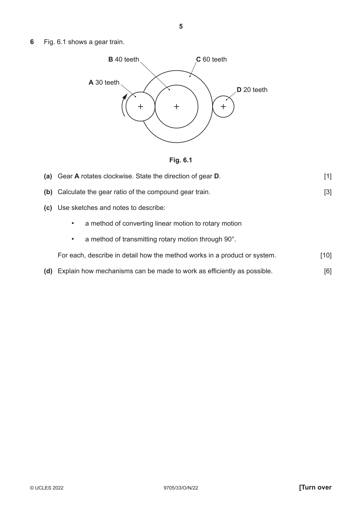 Cambridge A Level Design and Technology 9705 2022 Oct/Nov Paper 3 · Variant 3 question paper, page 5 of 12