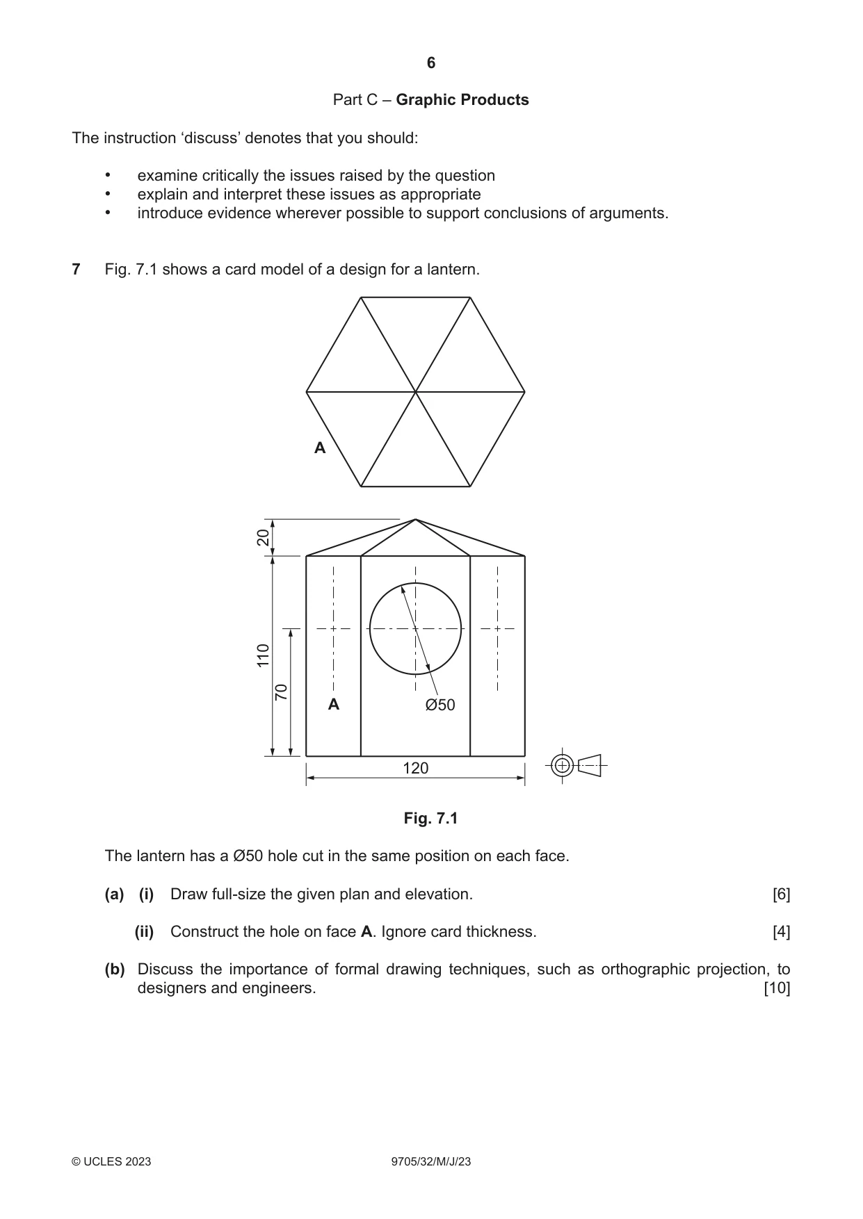 Cambridge A Level Design and Technology 9705 2023 May/June Paper 3 · Variant 2 question paper, page 6 of 12