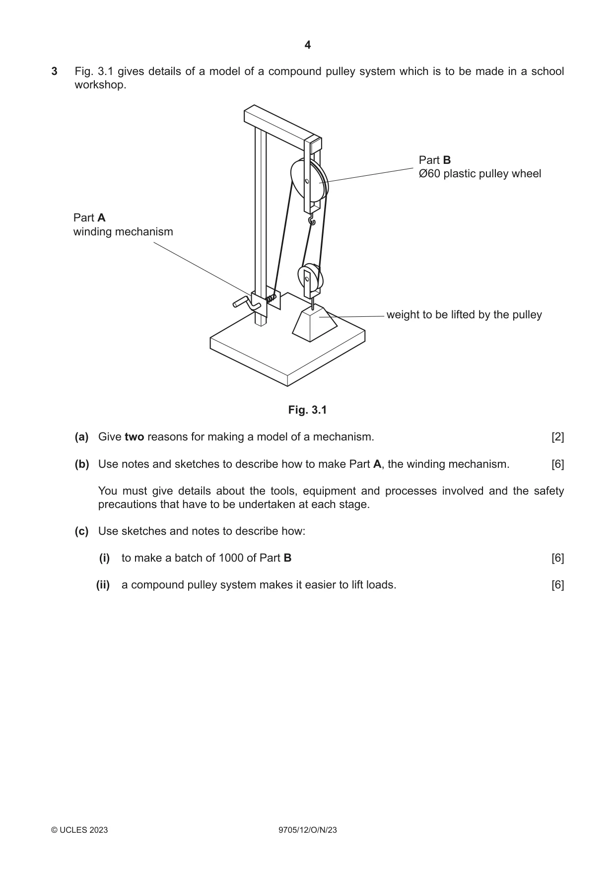 Cambridge A Level Design and Technology 9705 2023 Oct/Nov Paper 1 · Variant 2 question paper, page 4 of 12