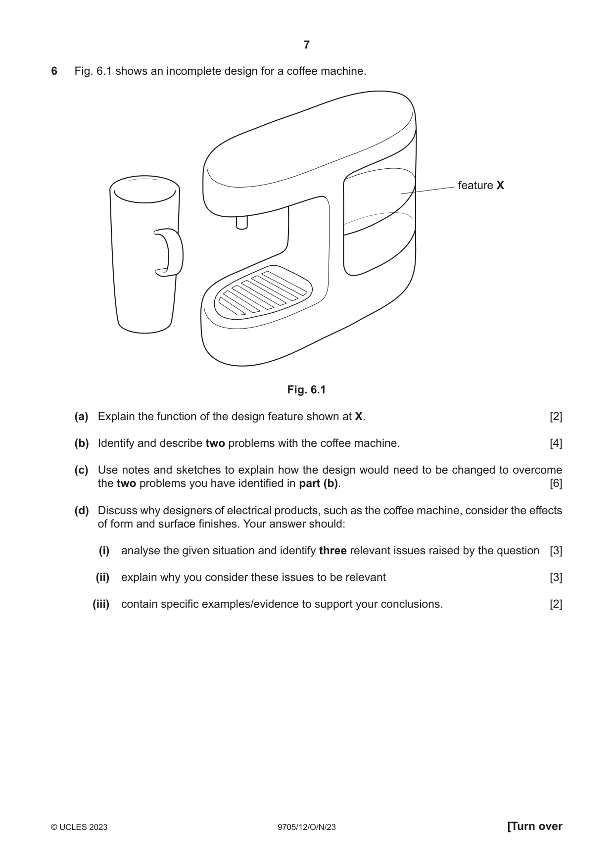 Cambridge A Level Design and Technology 9705 2023 Oct/Nov Paper 1 · Variant 2 question paper, page 7 of 12