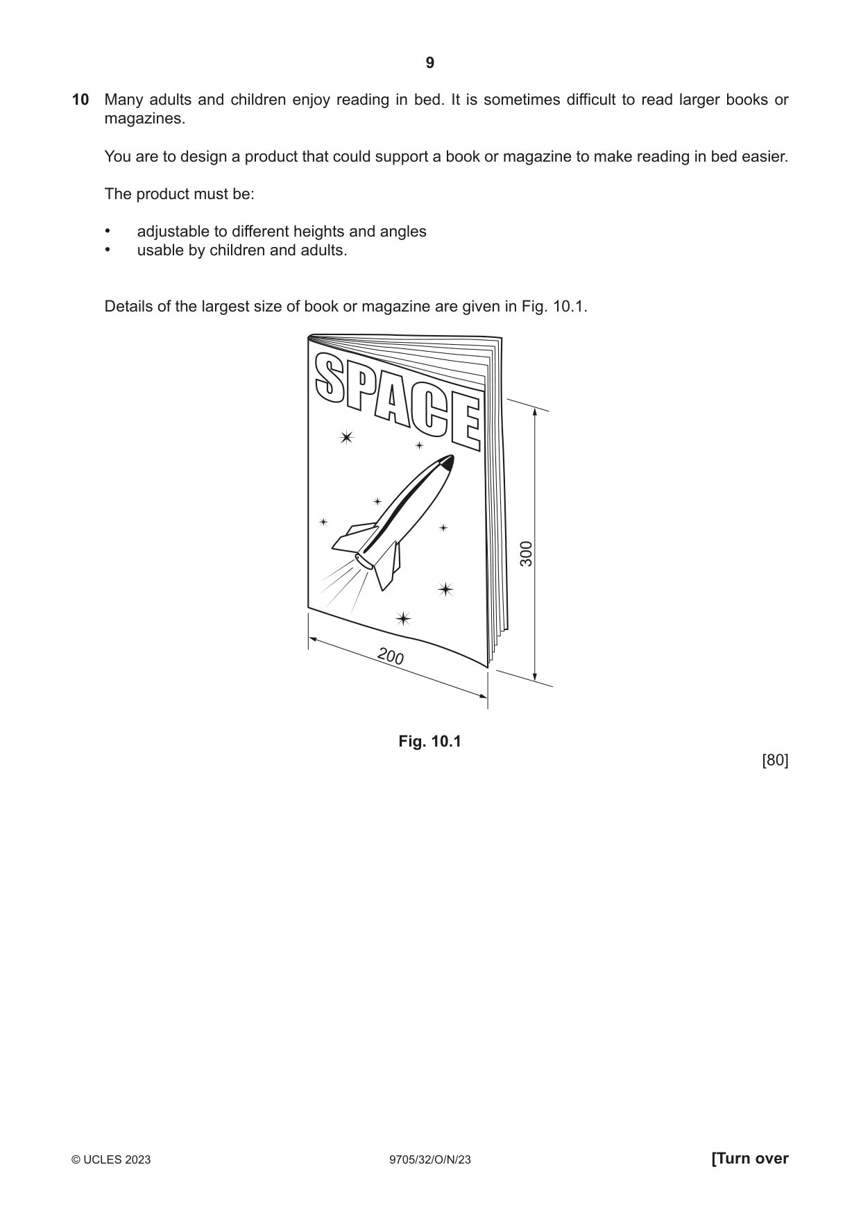 Cambridge A Level Design and Technology 9705 2023 Oct/Nov Paper 3 · Variant 2 question paper, page 9 of 12