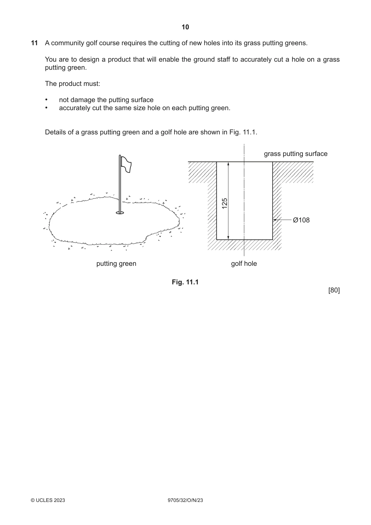 Cambridge A Level Design and Technology 9705 2023 Oct/Nov Paper 3 · Variant 2 question paper, page 10 of 12