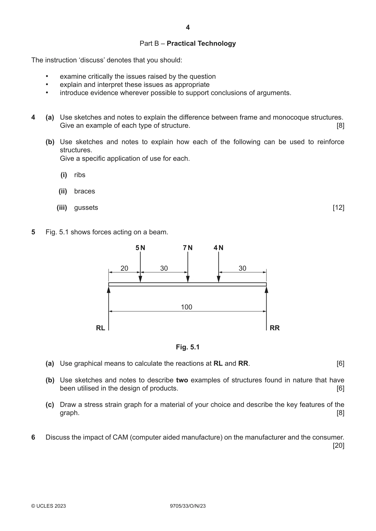 Cambridge A Level Design and Technology 9705 2023 Oct/Nov Paper 3 · Variant 3 question paper, page 4 of 12