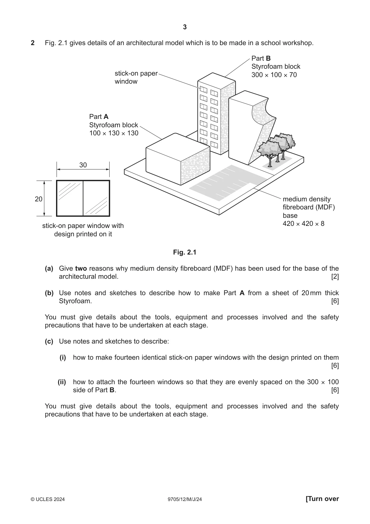 Cambridge A Level Design and Technology 9705 2024 May/June Paper 1 · Variant 2 question paper, page 3 of 12