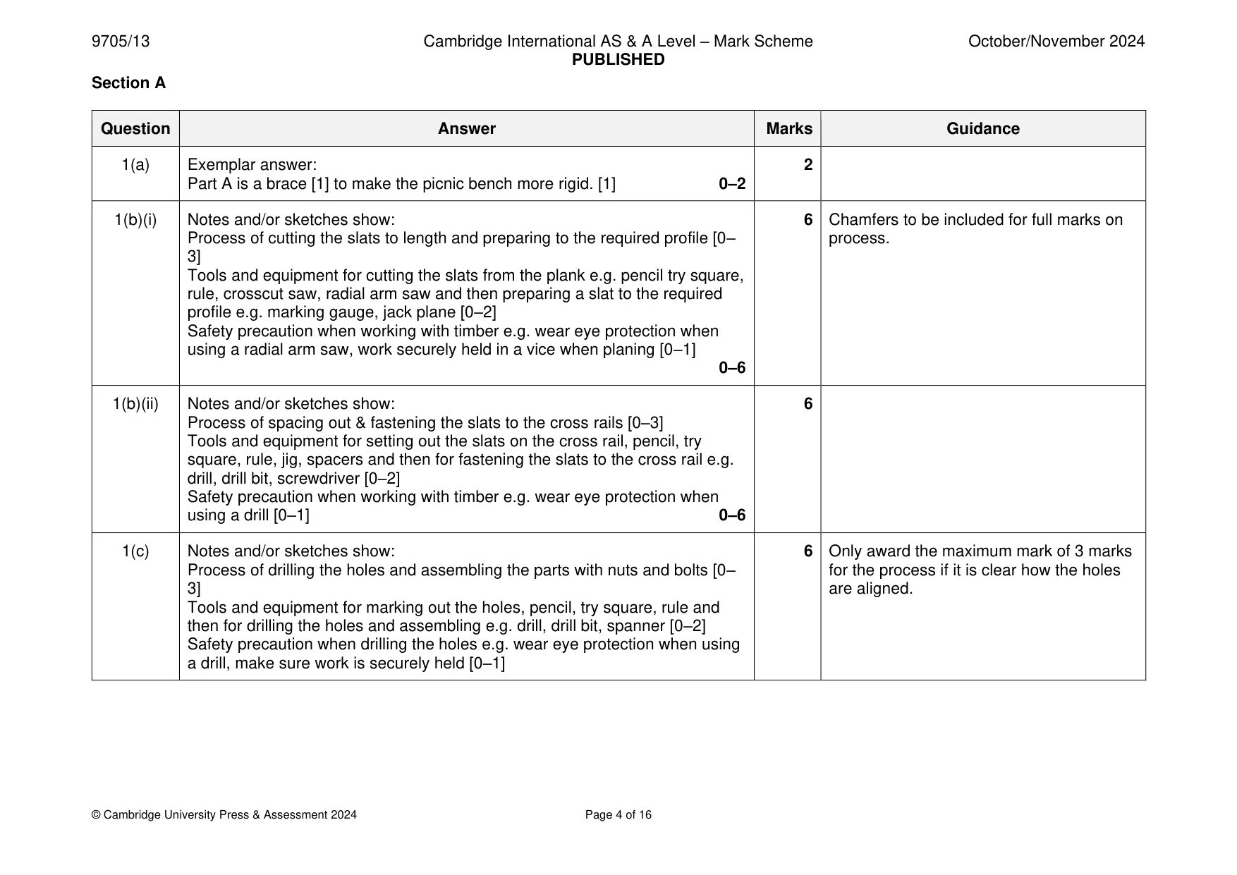 Mark scheme, page 4 of 16