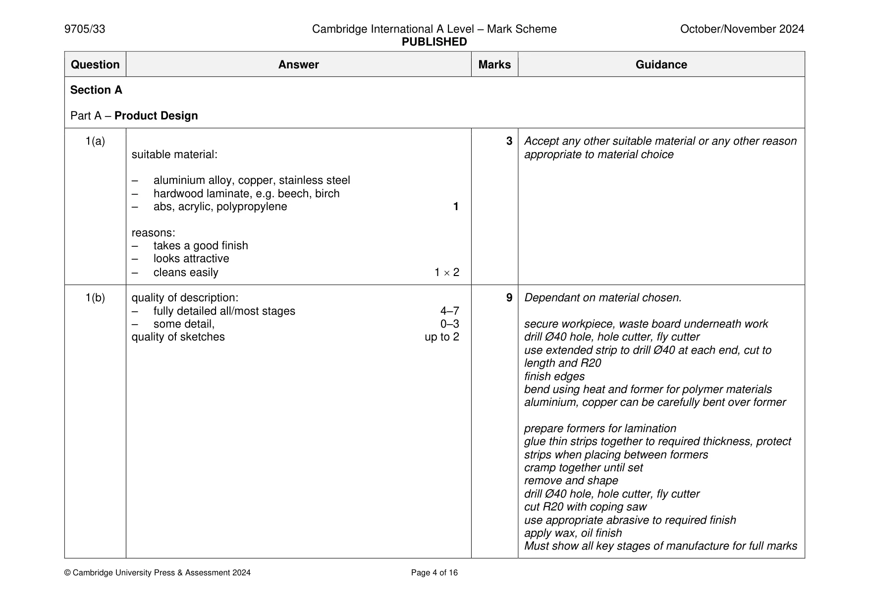 Mark scheme, page 4 of 16