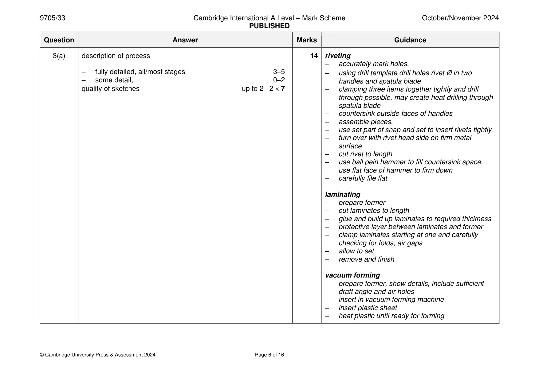 Mark scheme, page 6 of 16