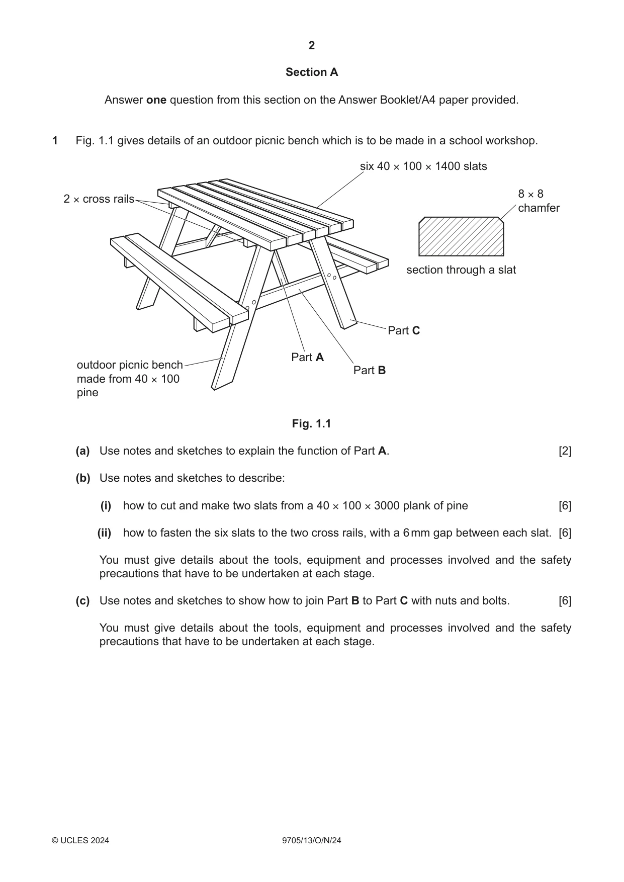 Cambridge A Level Design and Technology 9705 2024 Oct/Nov Paper 1 · Variant 3 question paper, page 2 of 12