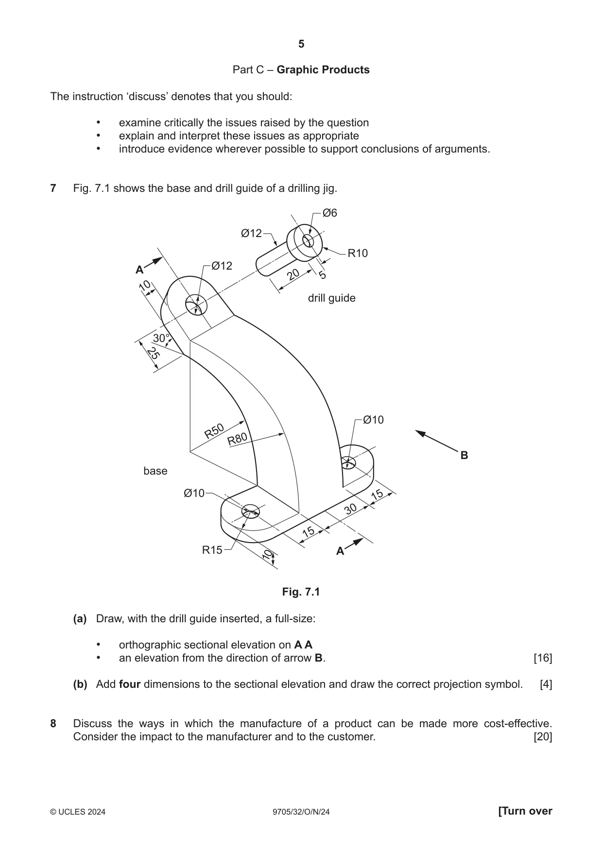 Cambridge A Level Design and Technology 9705 2024 Oct/Nov Paper 3 · Variant 2 question paper, page 5 of 12