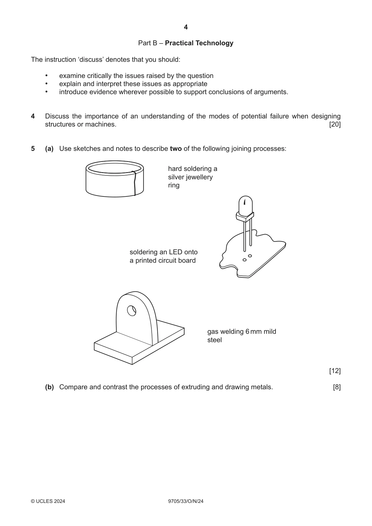 Cambridge A Level Design and Technology 9705 2024 Oct/Nov Paper 3 · Variant 3 question paper, page 4 of 12