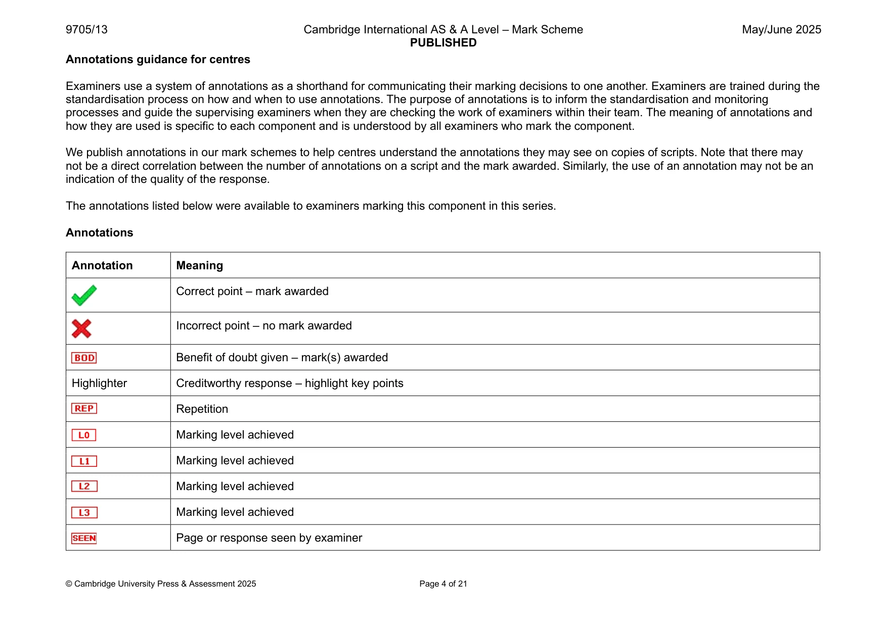 Mark scheme, page 4 of 21