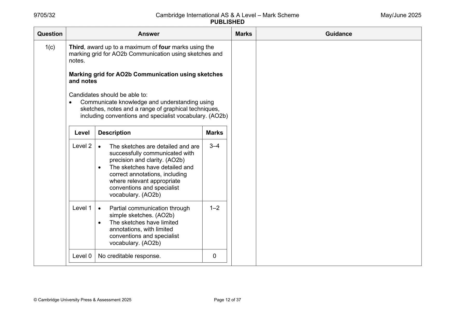 Mark scheme, page 12 of 37