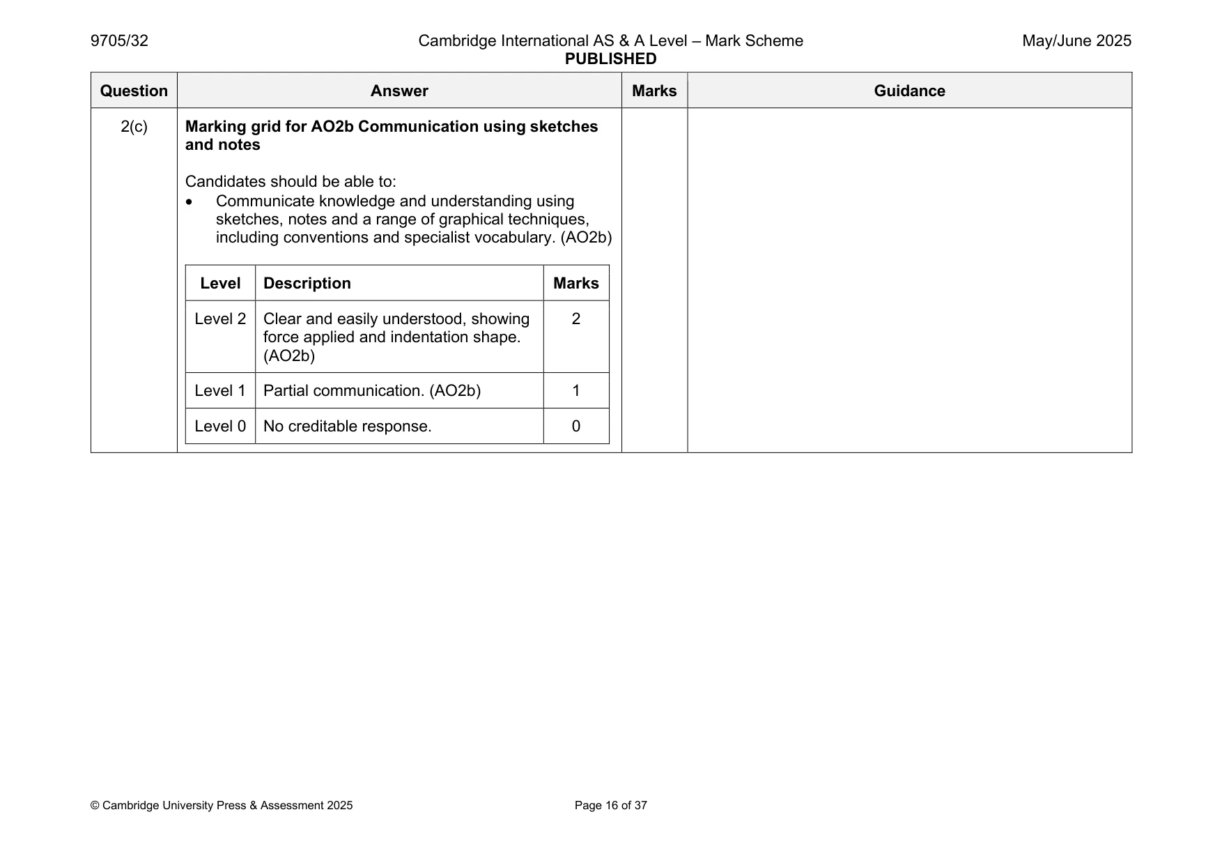 Mark scheme, page 16 of 37