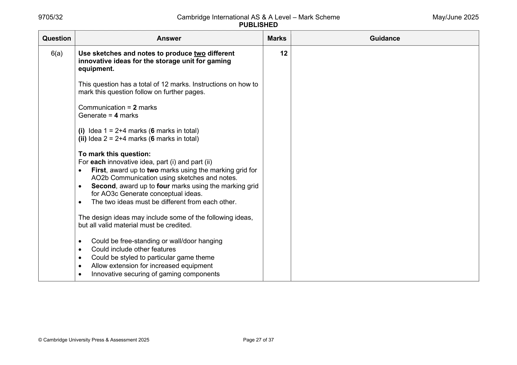 Mark scheme, page 27 of 37