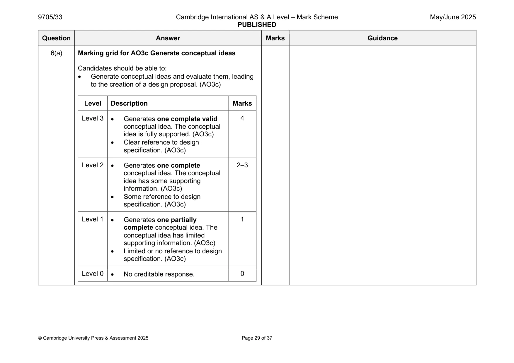 Mark scheme, page 29 of 37