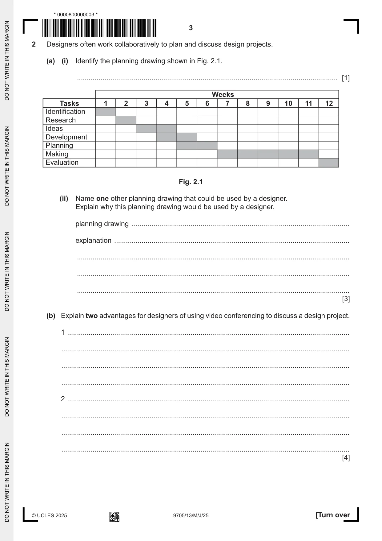 Cambridge A Level Design and Technology 9705 2025 May/June Paper 1 · Variant 3 question paper, page 3 of 20