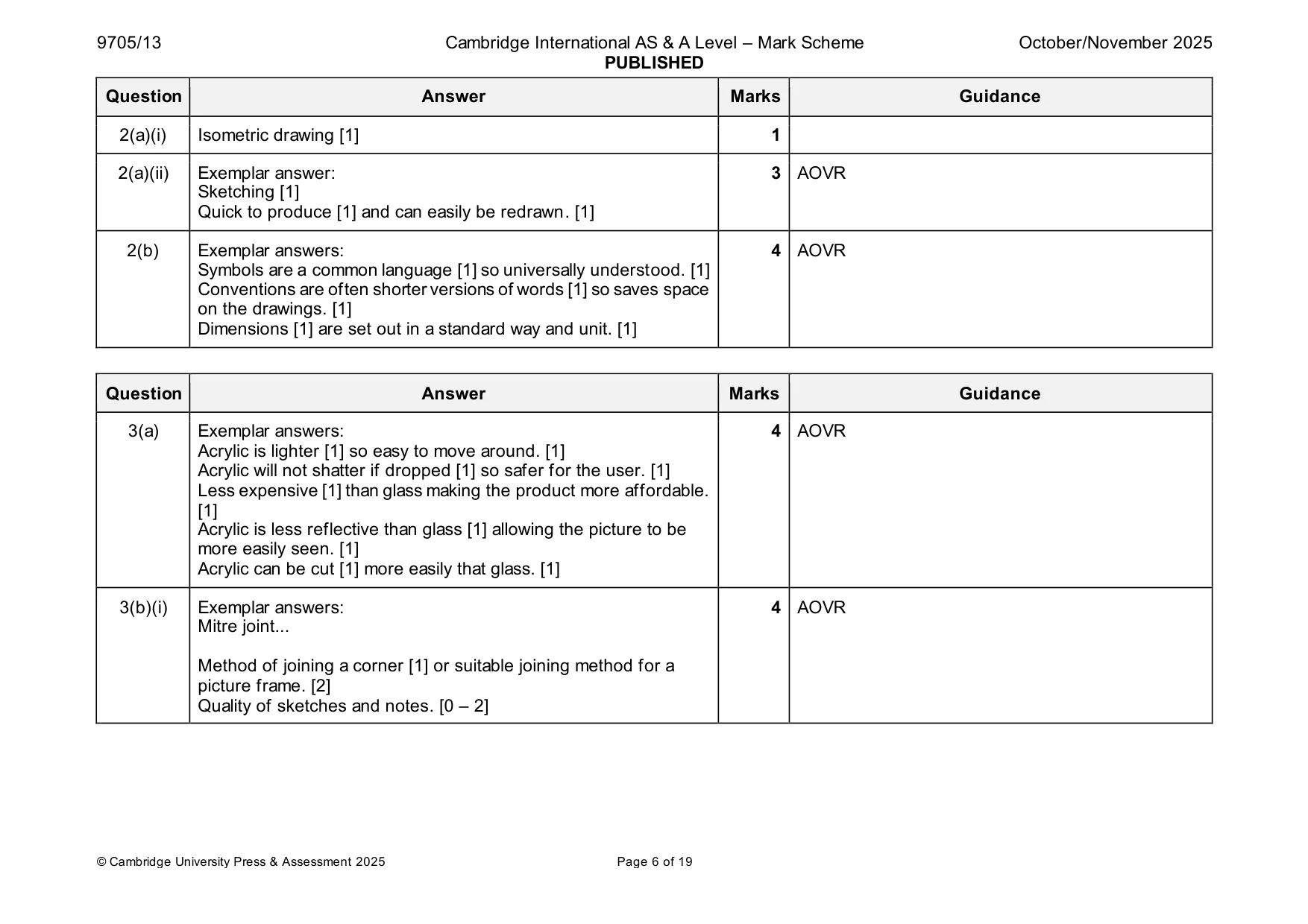 Mark scheme, page 6 of 19