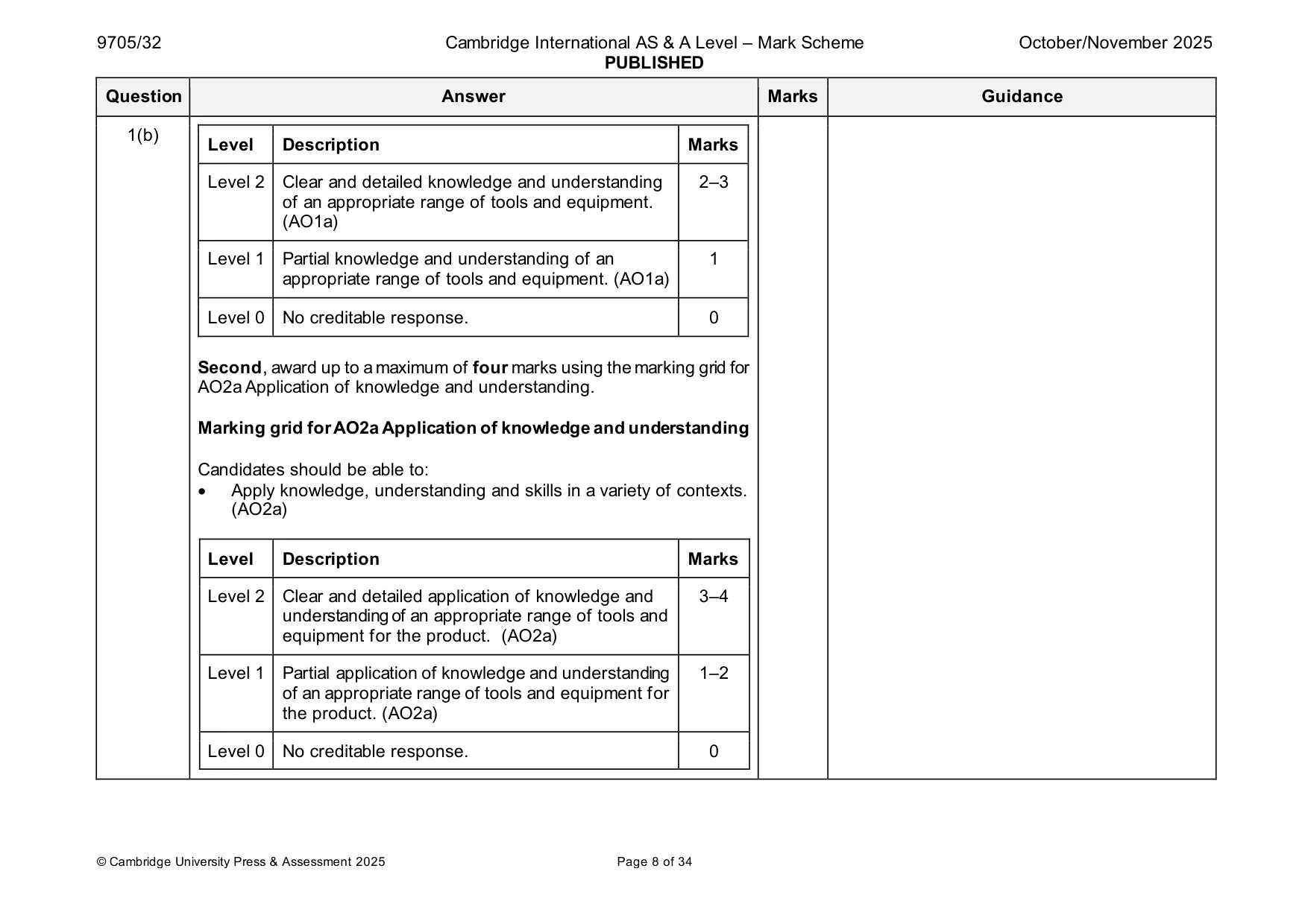 Mark scheme, page 8 of 34