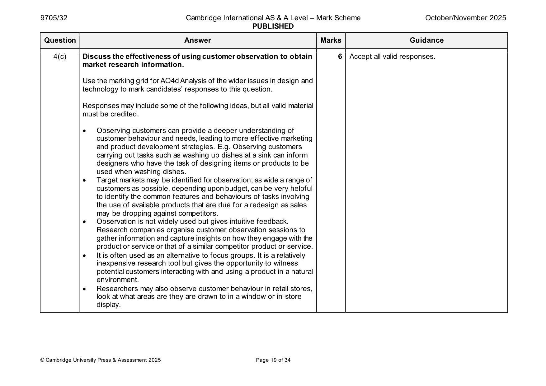 Mark scheme, page 19 of 34