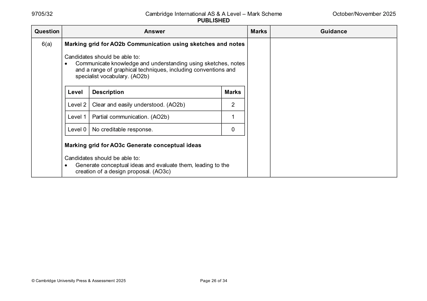 Mark scheme, page 26 of 34