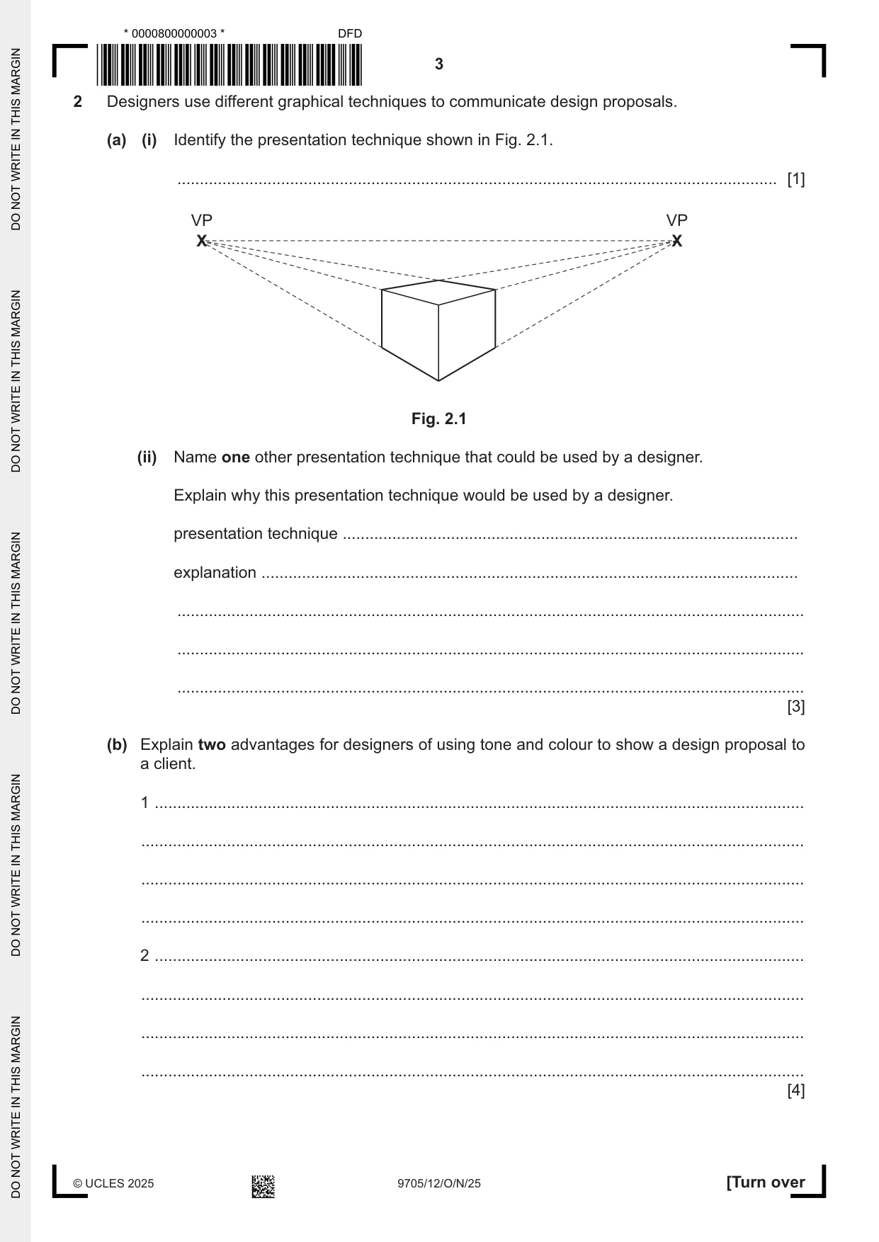 Cambridge A Level Design and Technology 9705 2025 Oct/Nov Paper 1 · Variant 2 question paper, page 3 of 20