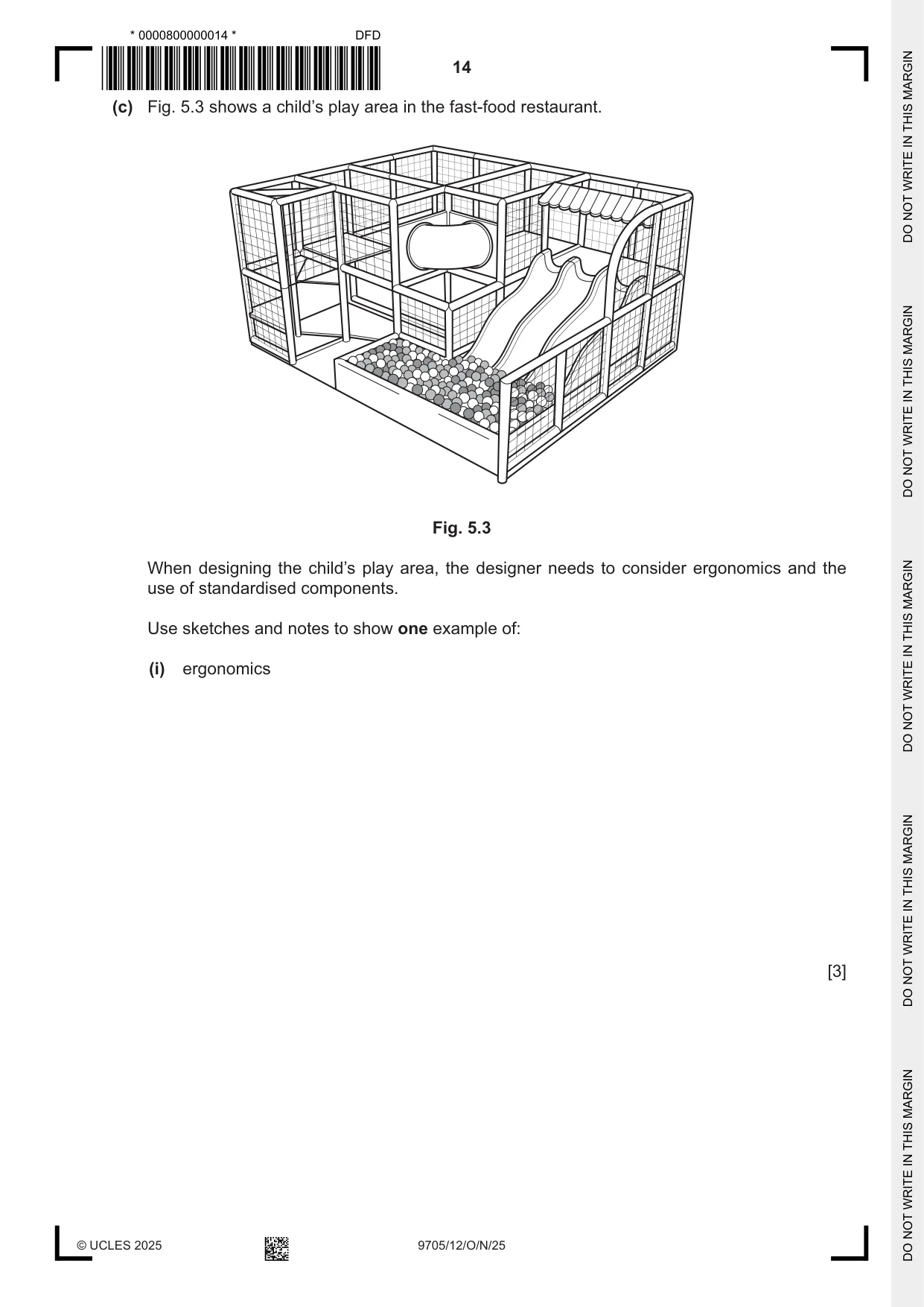 Cambridge A Level Design and Technology 9705 2025 Oct/Nov Paper 1 · Variant 2 question paper, page 14 of 20