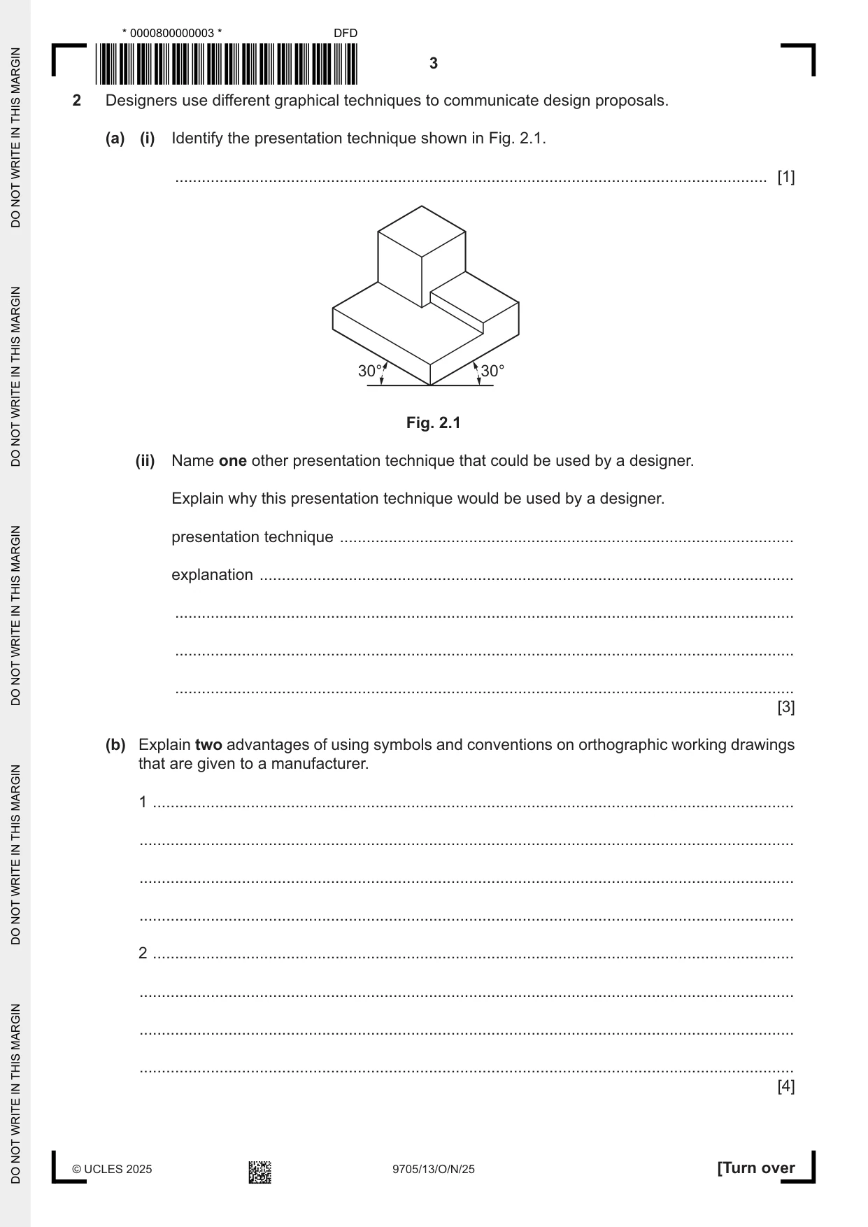 Cambridge A Level Design and Technology 9705 2025 Oct/Nov Paper 1 · Variant 3 question paper, page 3 of 20