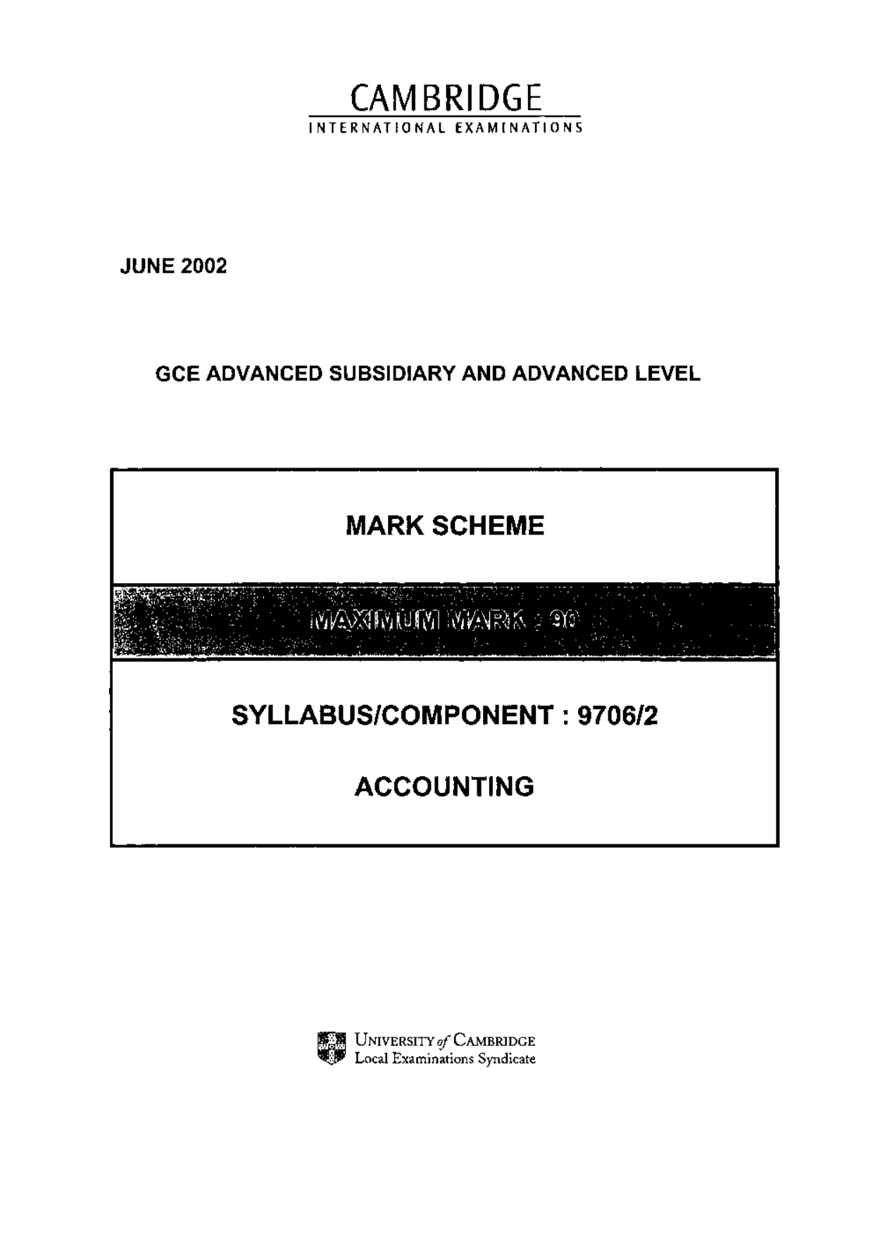 Mark scheme, page 2 of 8