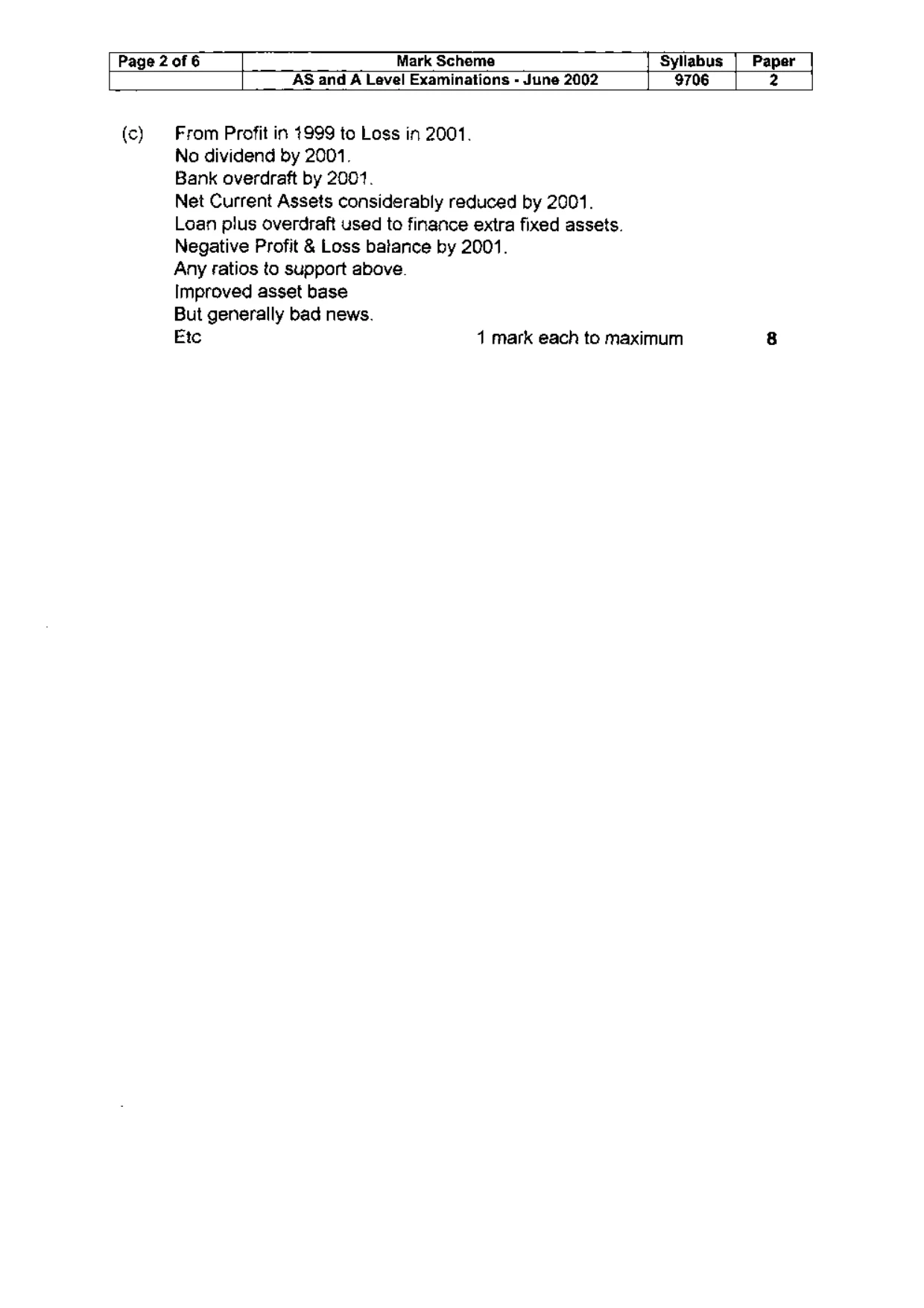 Mark scheme, page 4 of 8