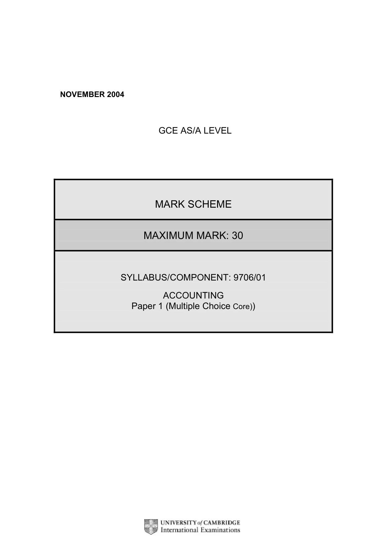Mark scheme, page 3 of 4
