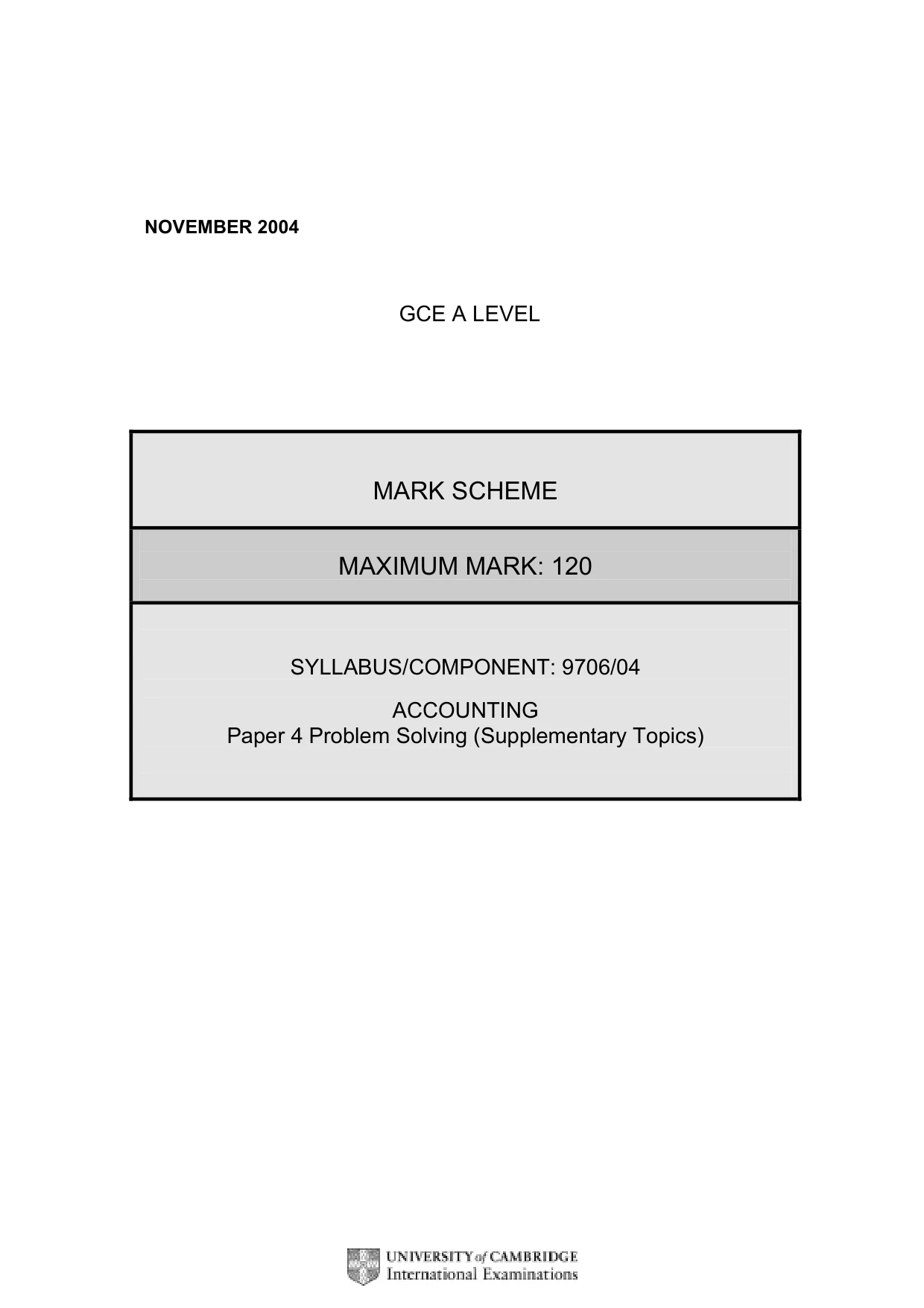 Mark scheme, page 3 of 9