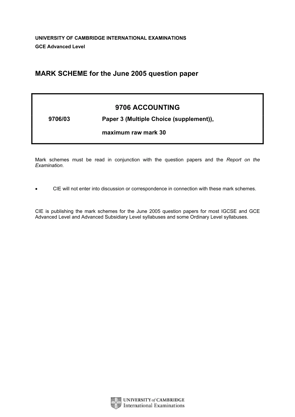 Mark scheme, page 1 of 4