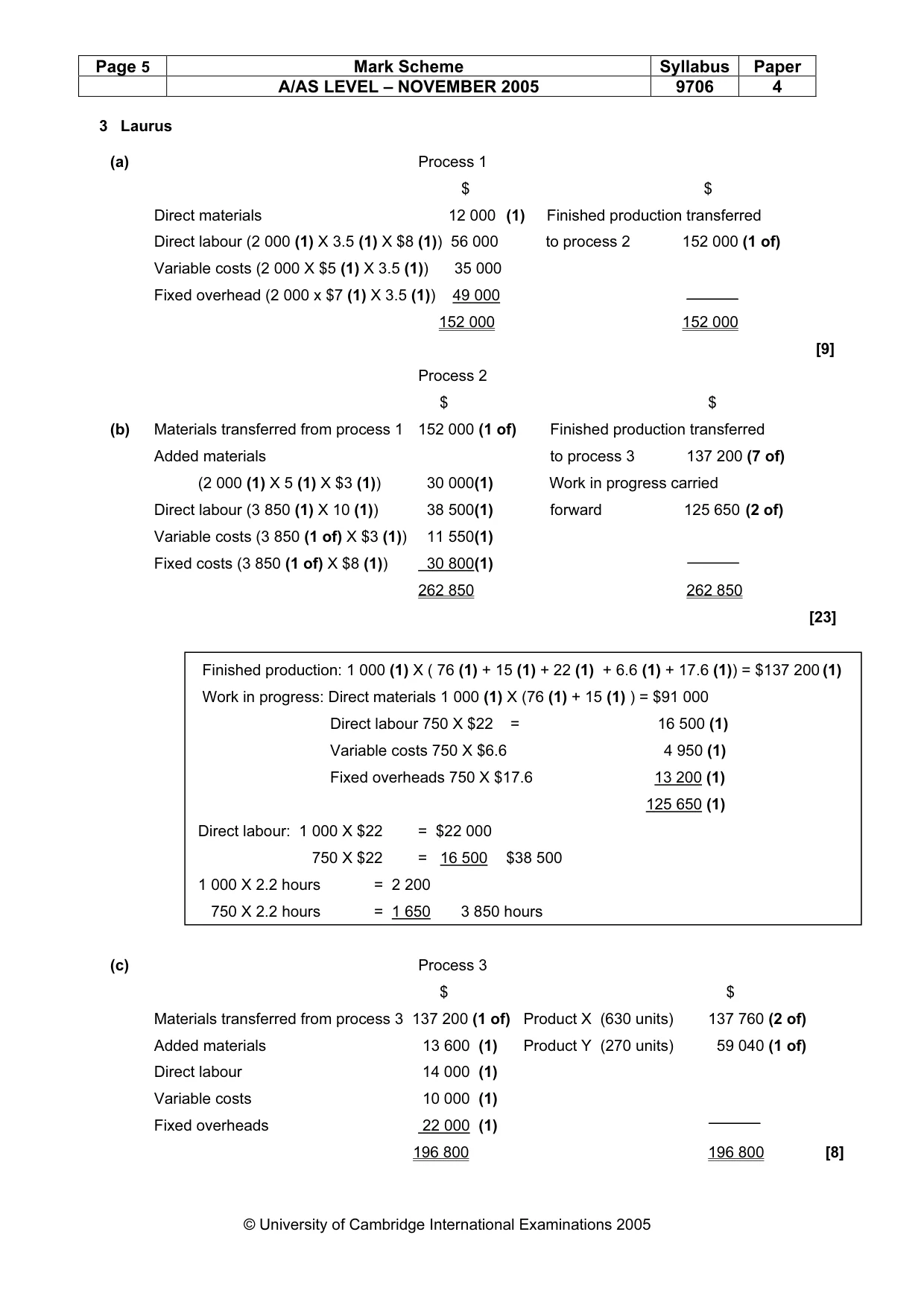 Mark scheme, page 6 of 6
