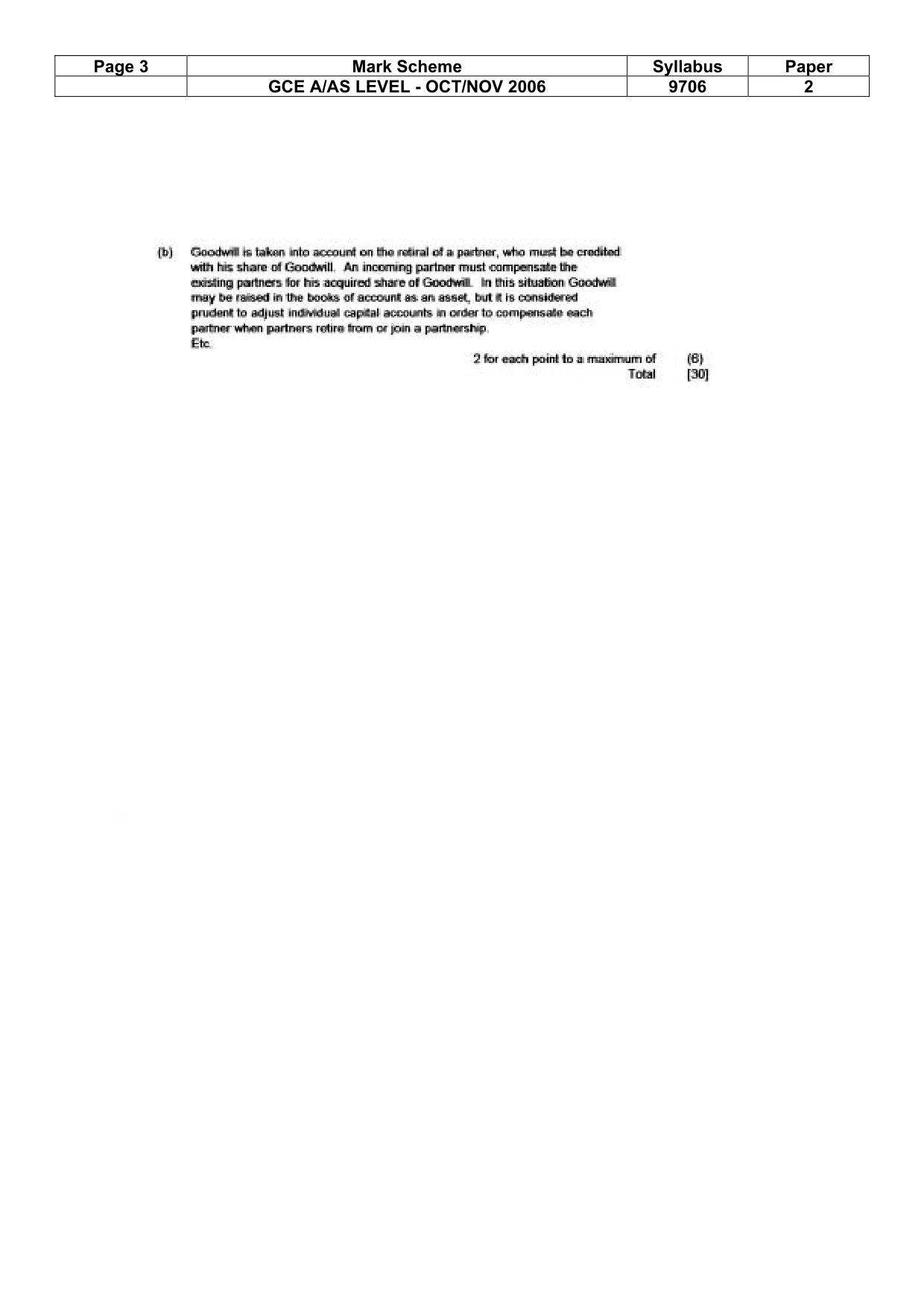 Mark scheme, page 3 of 6