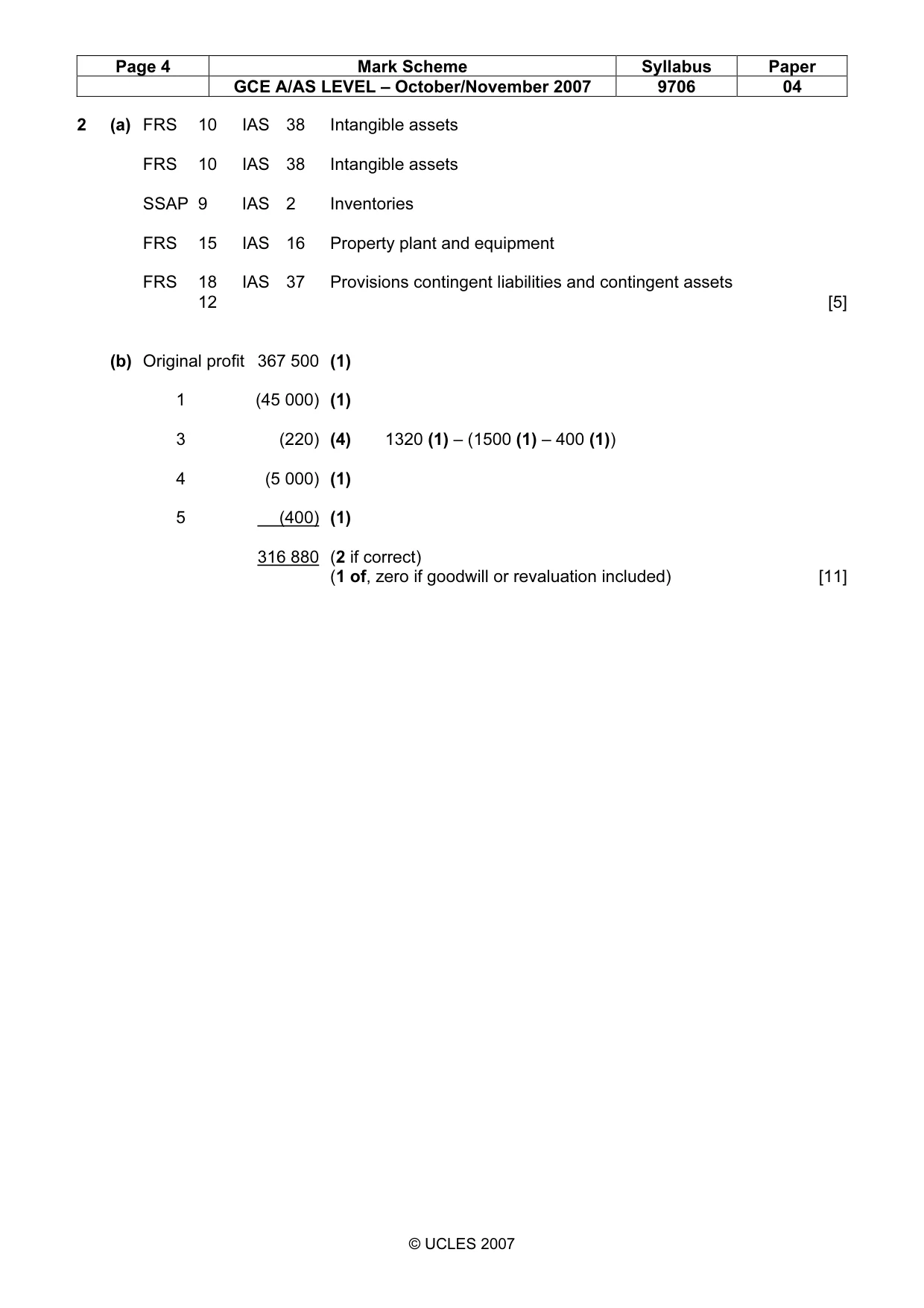 Mark scheme, page 4 of 8