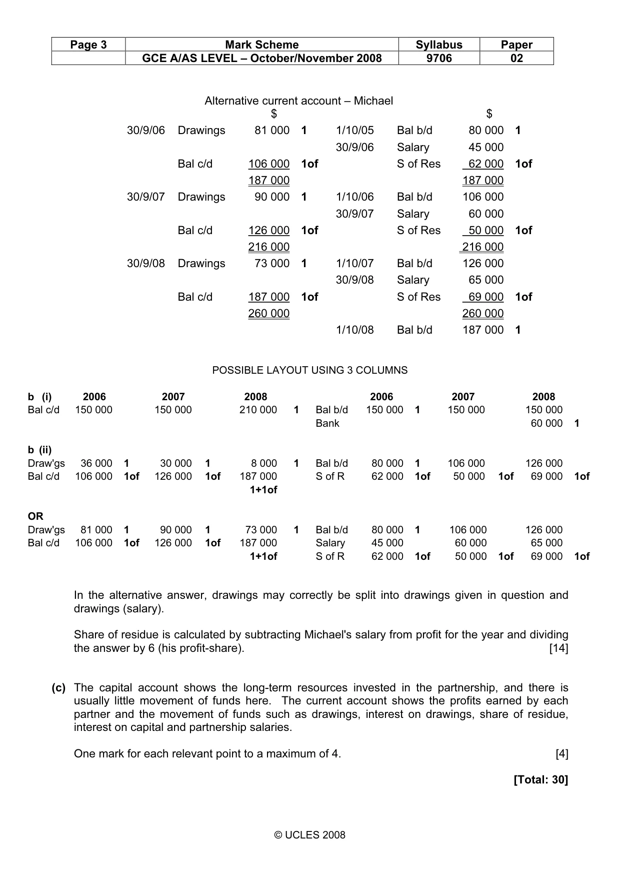 Mark scheme, page 3 of 7