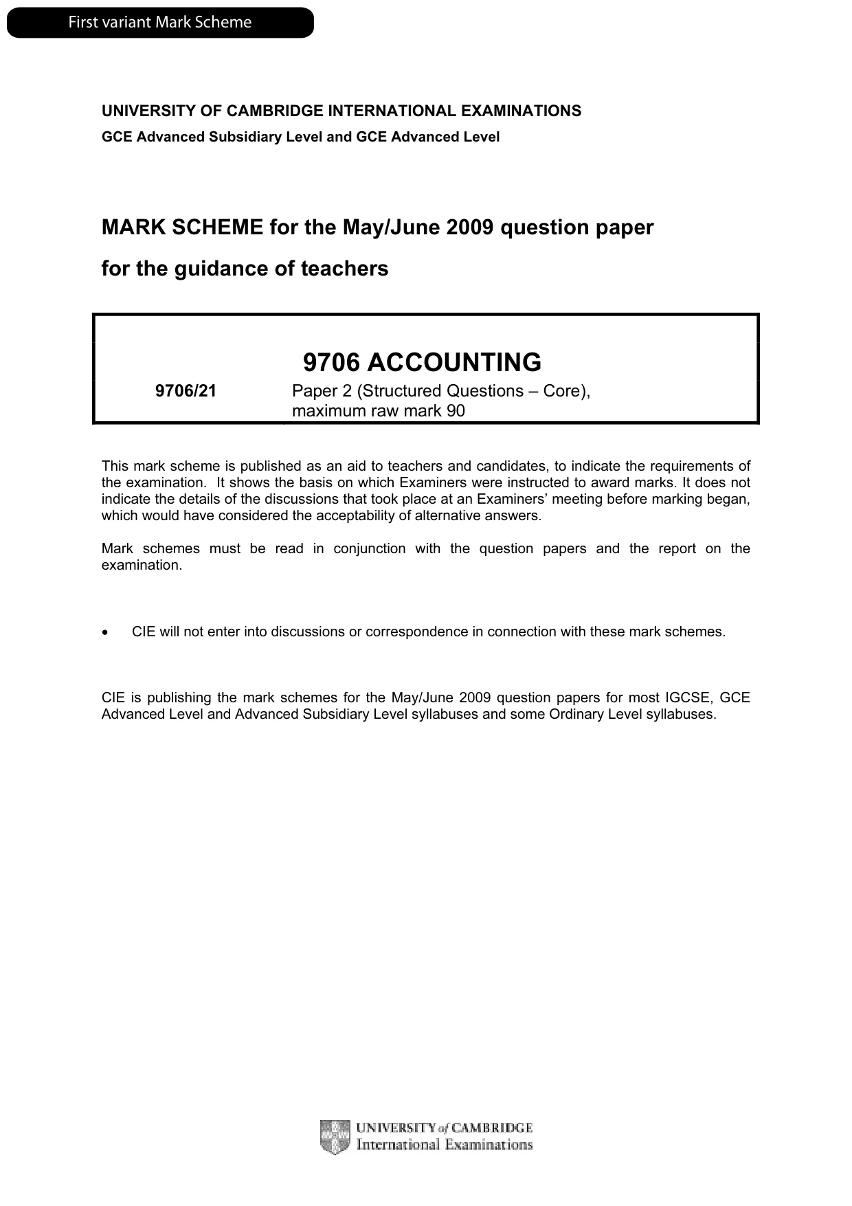Mark scheme, page 2 of 13