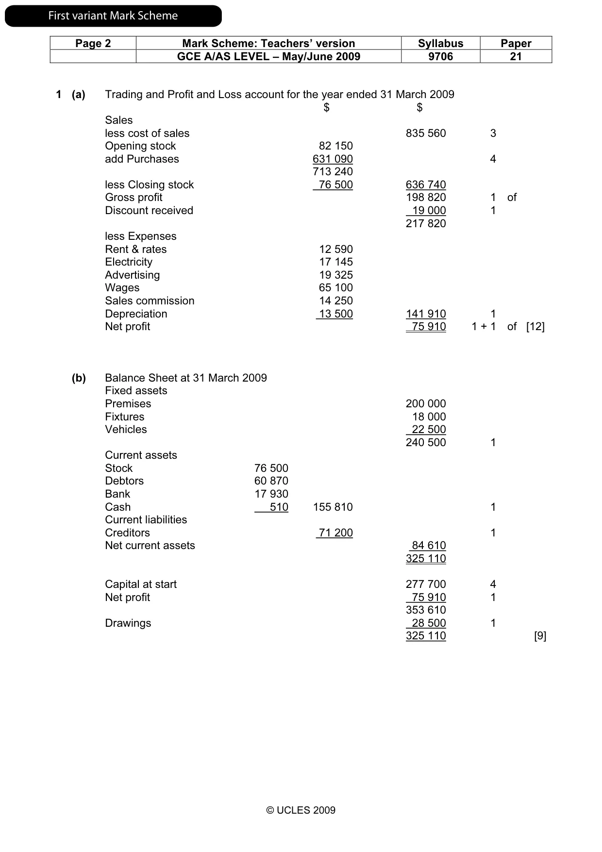 Mark scheme, page 3 of 13