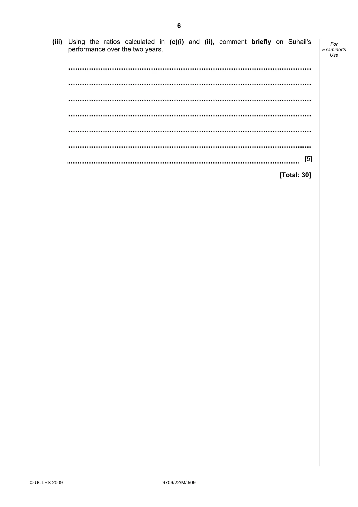 Cambridge A Level Accounting 9706 2009 May/June Paper 2 · Variant 1 question paper, page 23 of 33