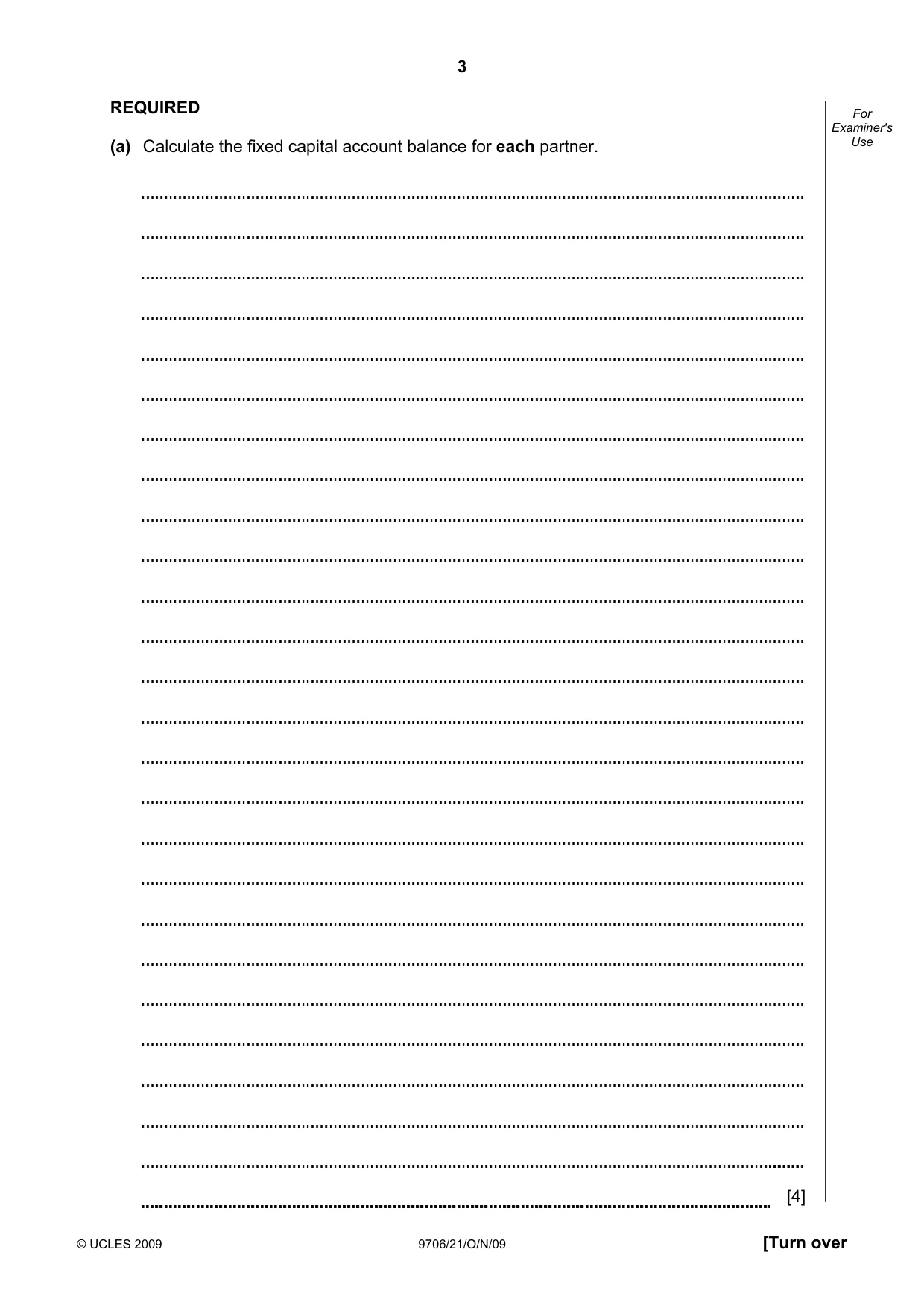 Cambridge A Level Accounting 9706 2009 Oct/Nov Paper 2 · Variant 1 question paper, page 3 of 16
