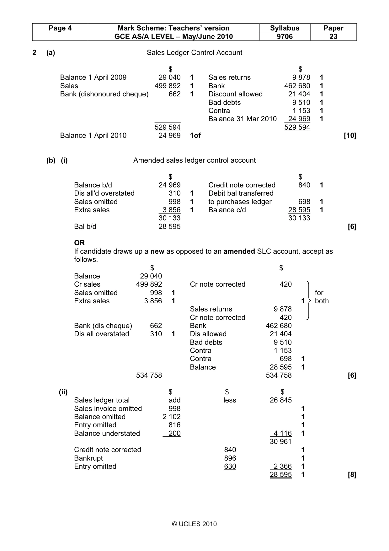 Mark scheme, page 4 of 6